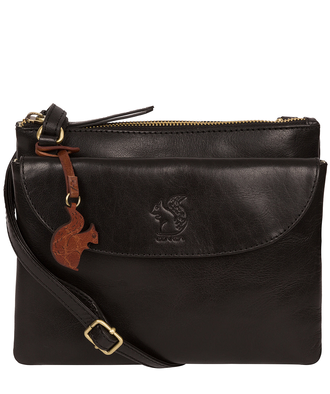 Black Leather Crossbody Bag 'Tillie' by Conkca London – Pure