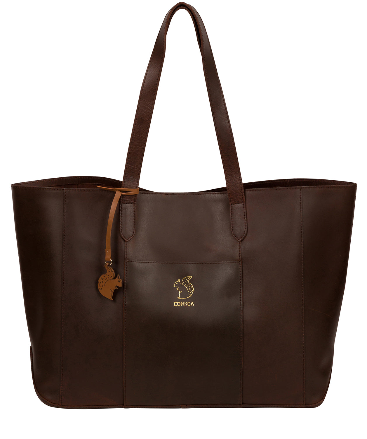 Chestnut Brown Leather Tote Handbag