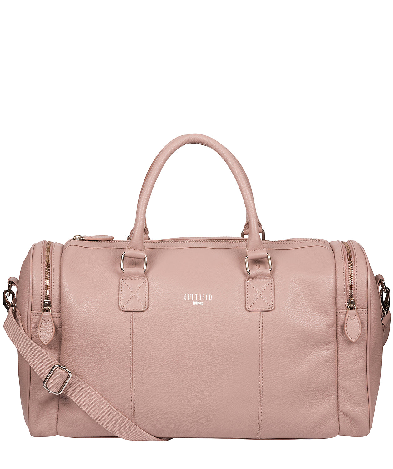 Ocean Blush Pink Leather Holdall