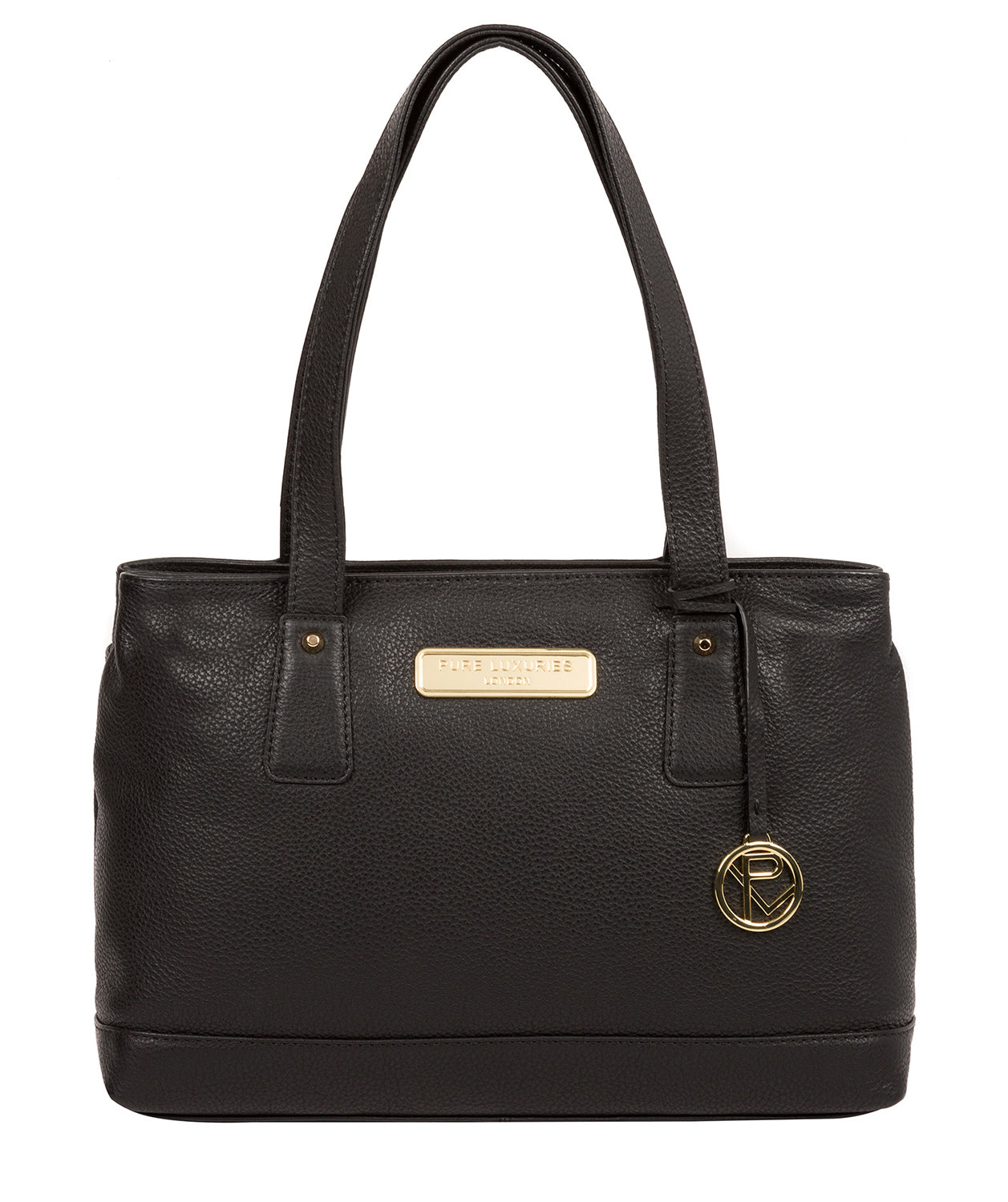 Black Leather Handbag 'Kate' by Luxuries – Pure Luxuries London