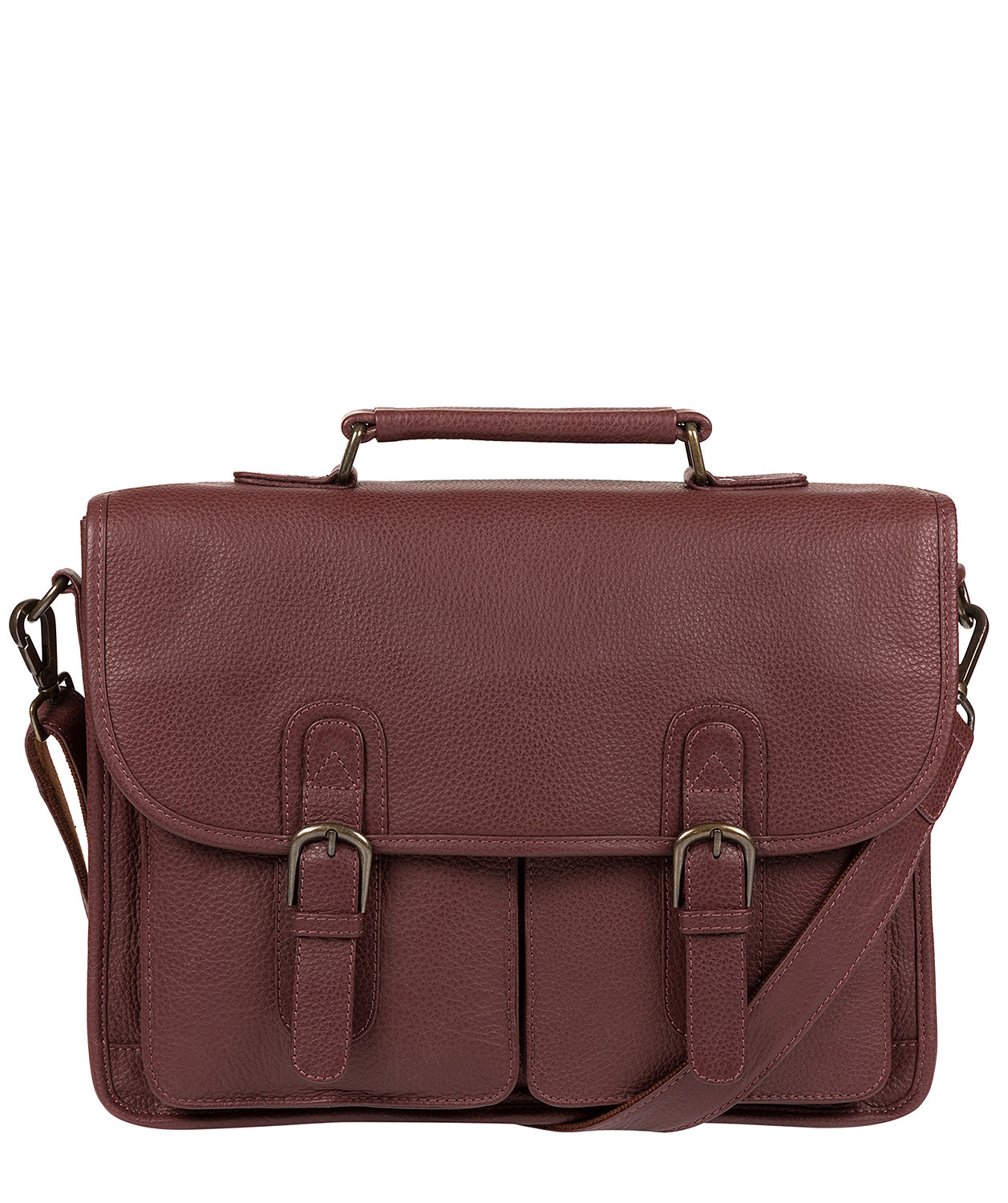 Oxblood shop messenger bag