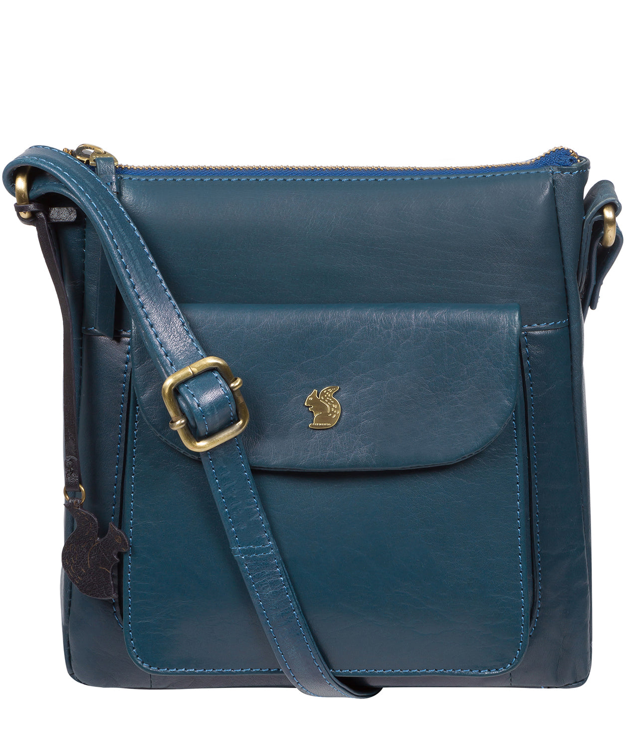 'Shona' Snorkel Blue Leather Cross Body Bag