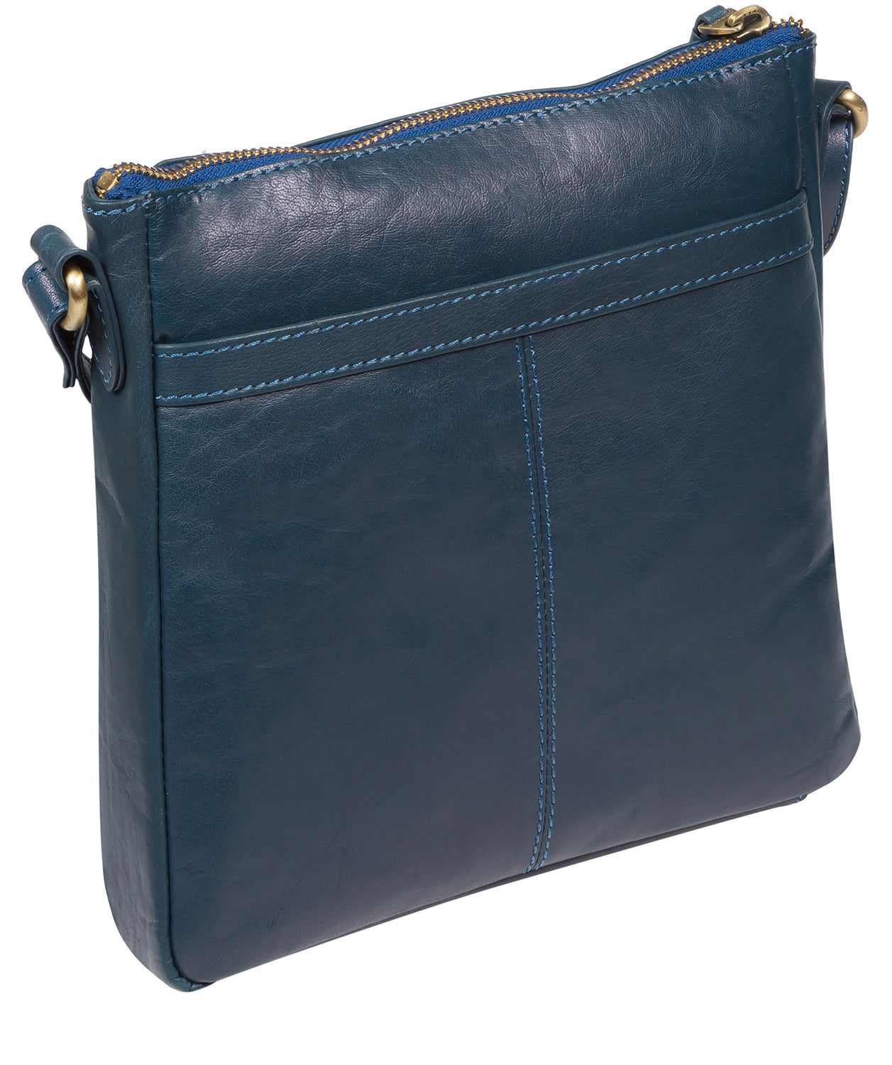 'Shona' Snorkel Blue Leather Cross Body Bag