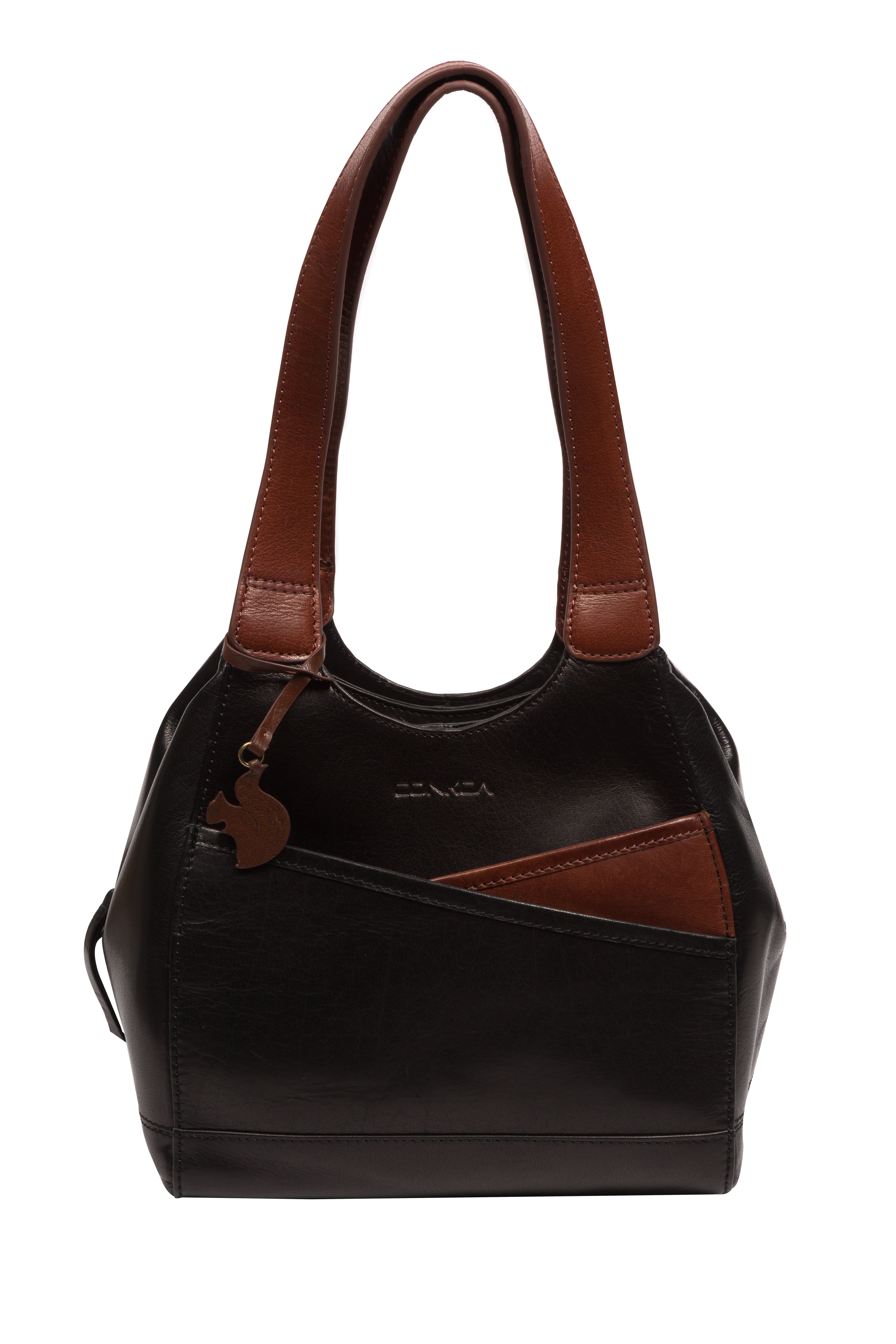 Brown Leather Handbag Juliet by Conkca London