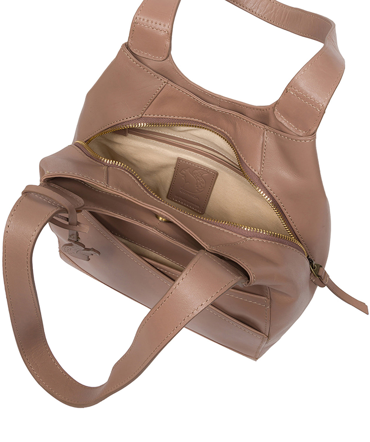 Conkca London Originals Collection Bags: 'Juliet' Natural Taupe Leather Handbag