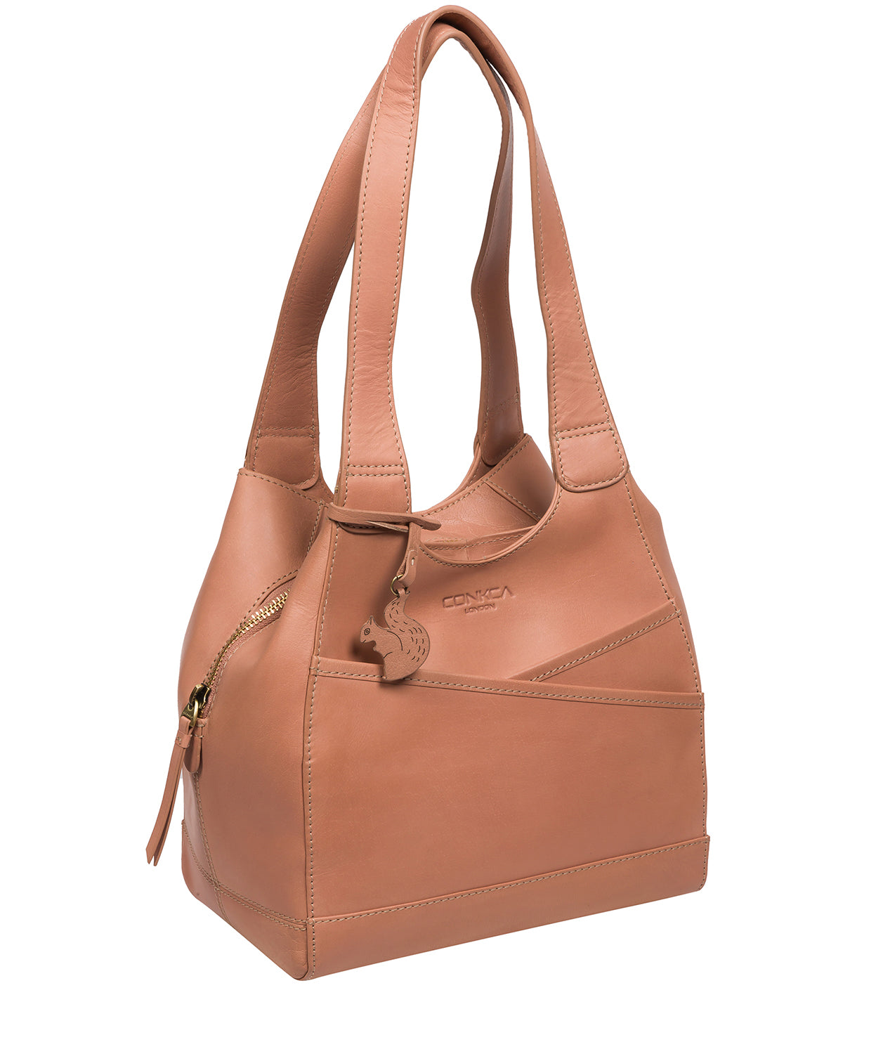 Conkca London Originals Collection Bags: 'Juliet' Subtle Pink Leather Handbag