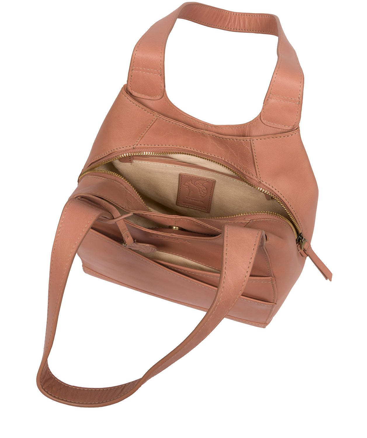 Conkca London Originals Collection Bags: 'Juliet' Subtle Pink Leather Handbag