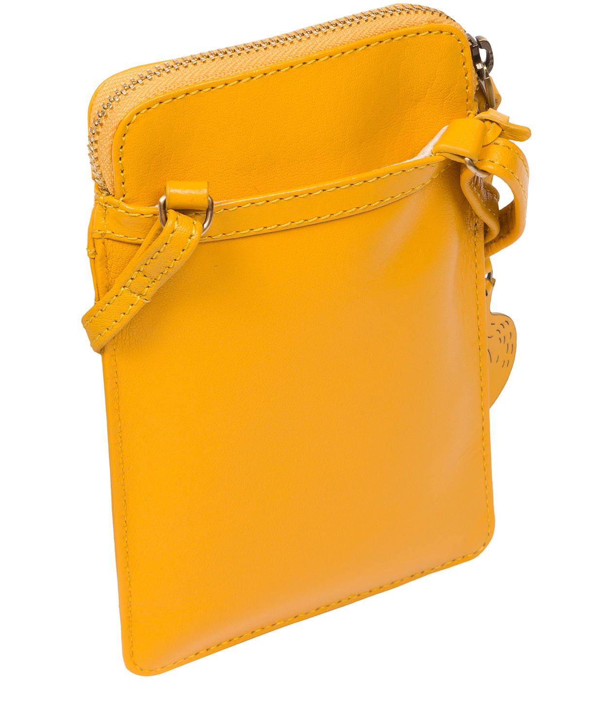 Conkca London Originals Collection Bags: 'Bambino' Lemon Drop Leather Cross Body Phone Bag