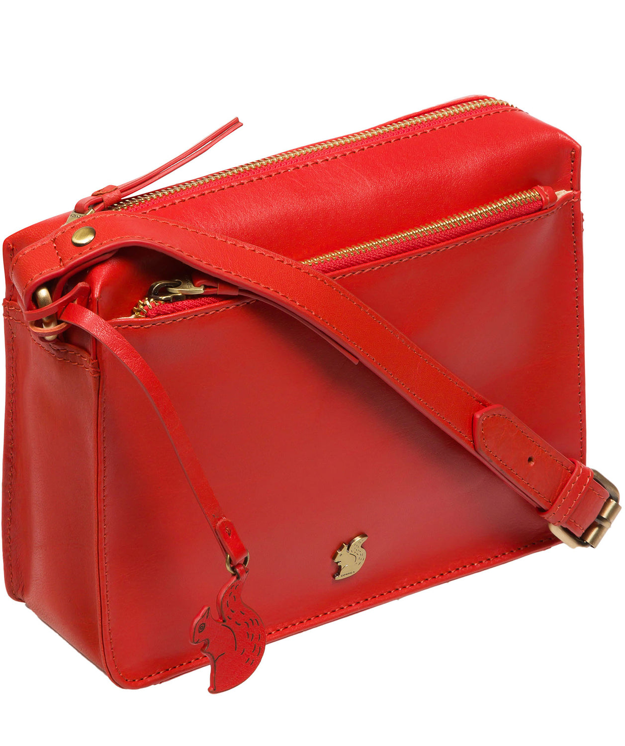 Conkca London Originals Collection Bags: 'Aurora' Orangeade Leather Cross Body Bag