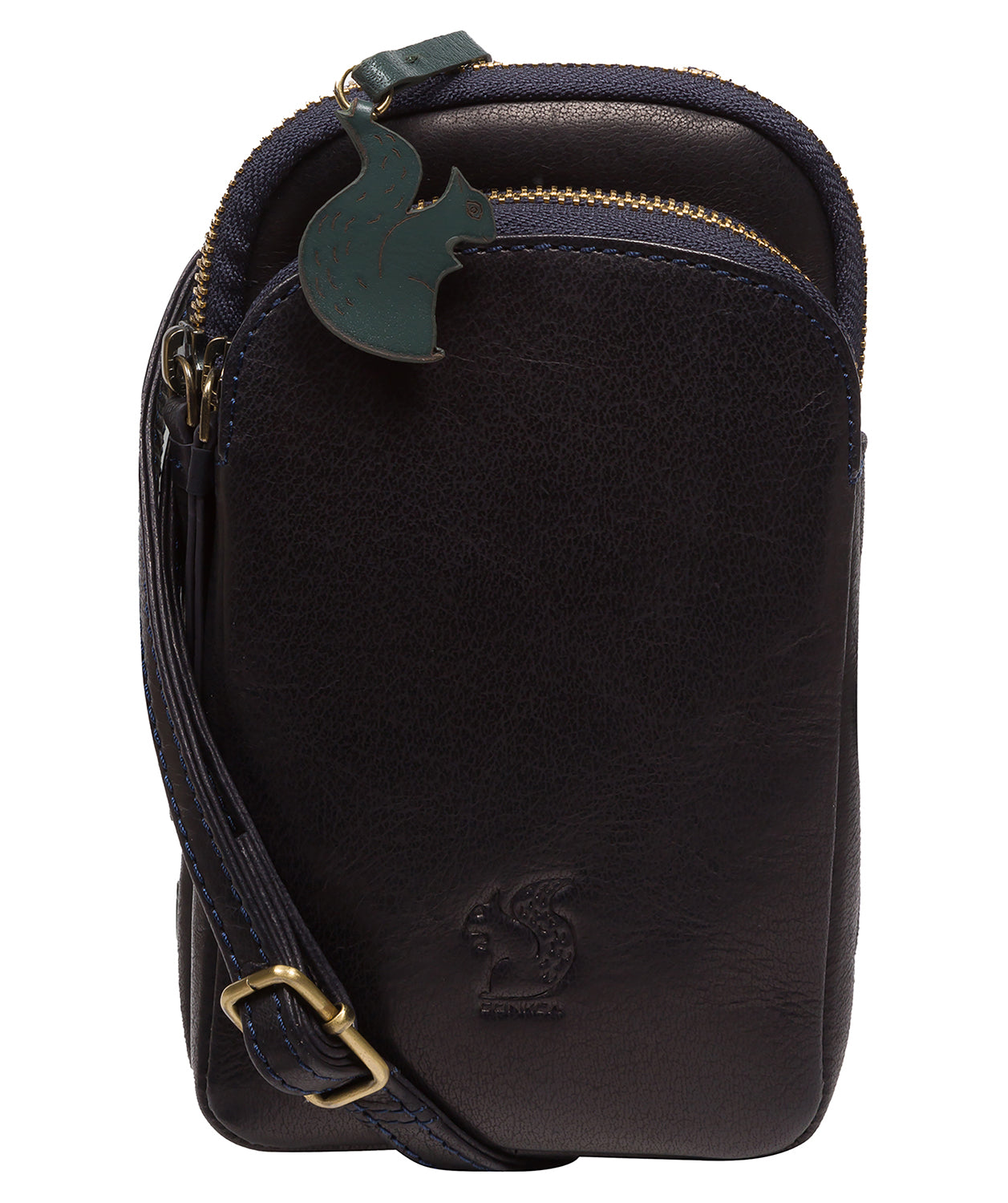 'Leia' Navy Leather Cross Body Phone Bag