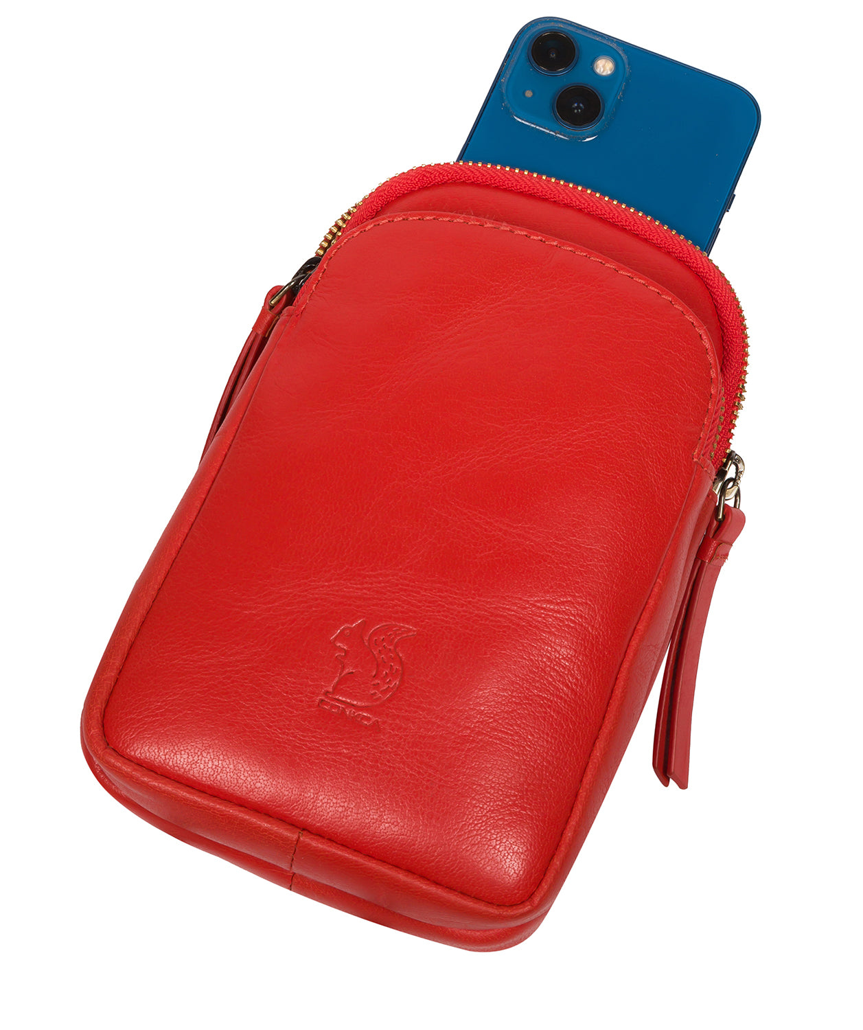 Conkca Signature Collection #product-type#: 'Leia' Orangerade Leather Cross Body Phone Bag