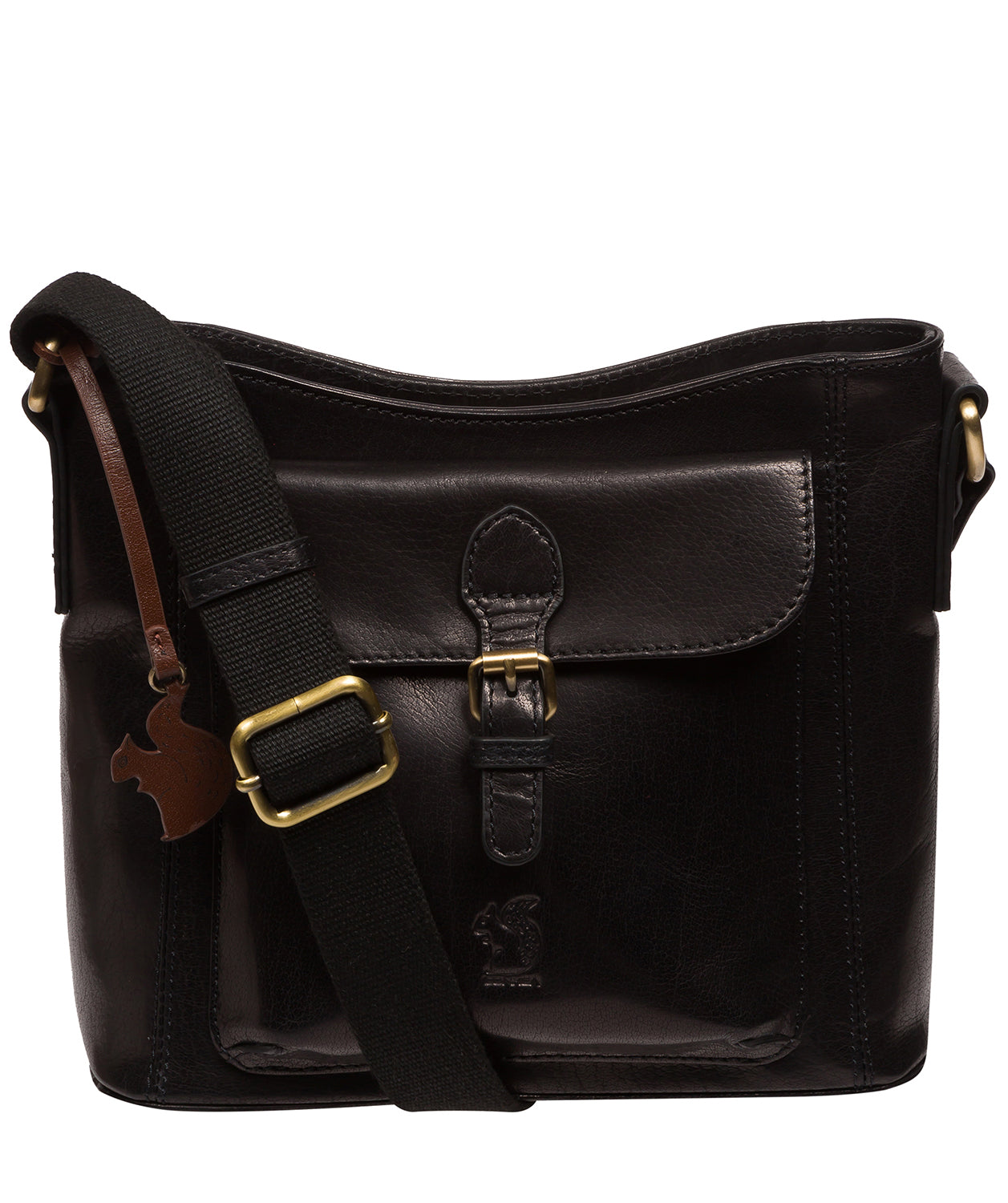 Conkca Signature Collection #product-type#: 'Carla' Black Leather Cross Body Bag