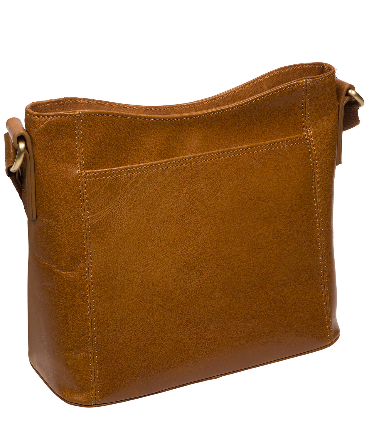 Conkca Signature Collection #product-type#: 'Carla' Dark Tan Leather Cross Body Bag