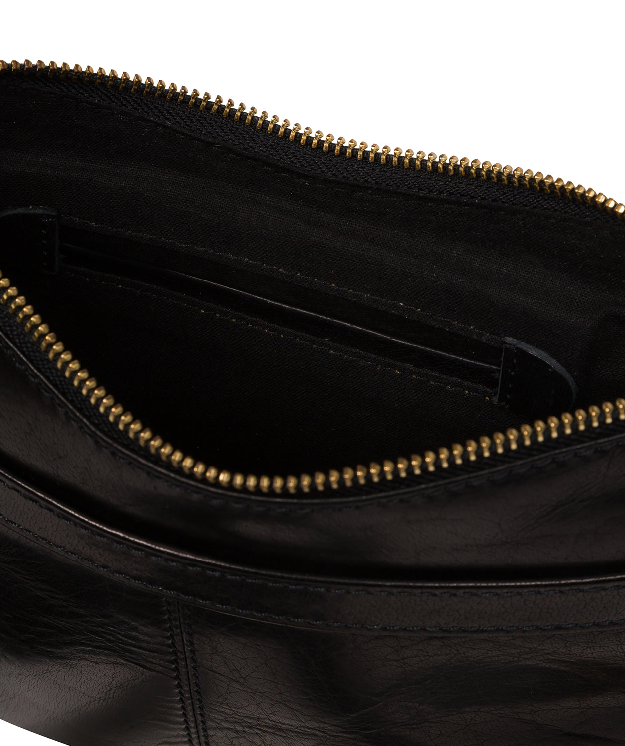 Conkca Signature Collection Bags: 'Lottie' Black Leather Cross Body Bag