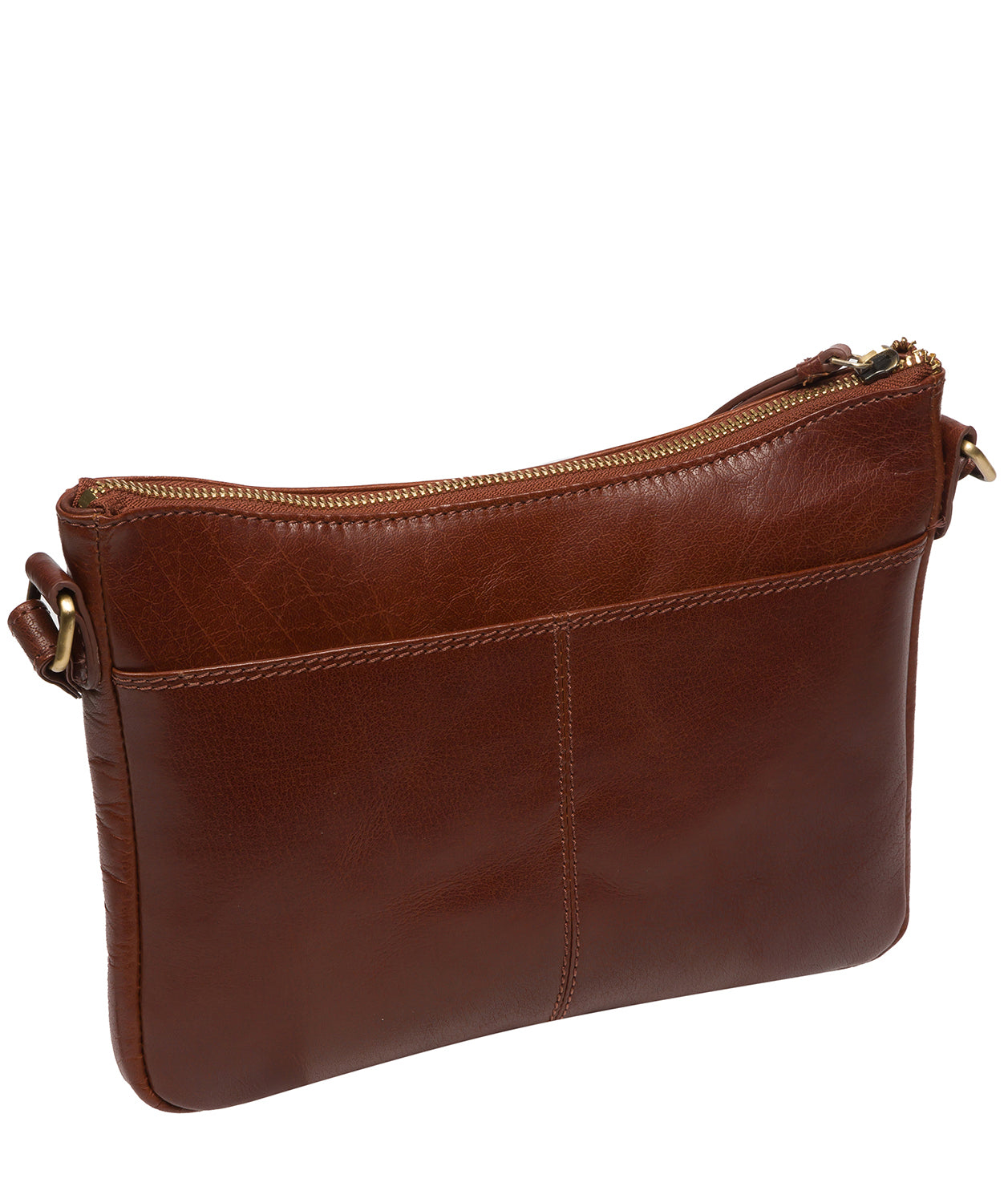 'Viola' Conker Brown Leather Cross Body Bag