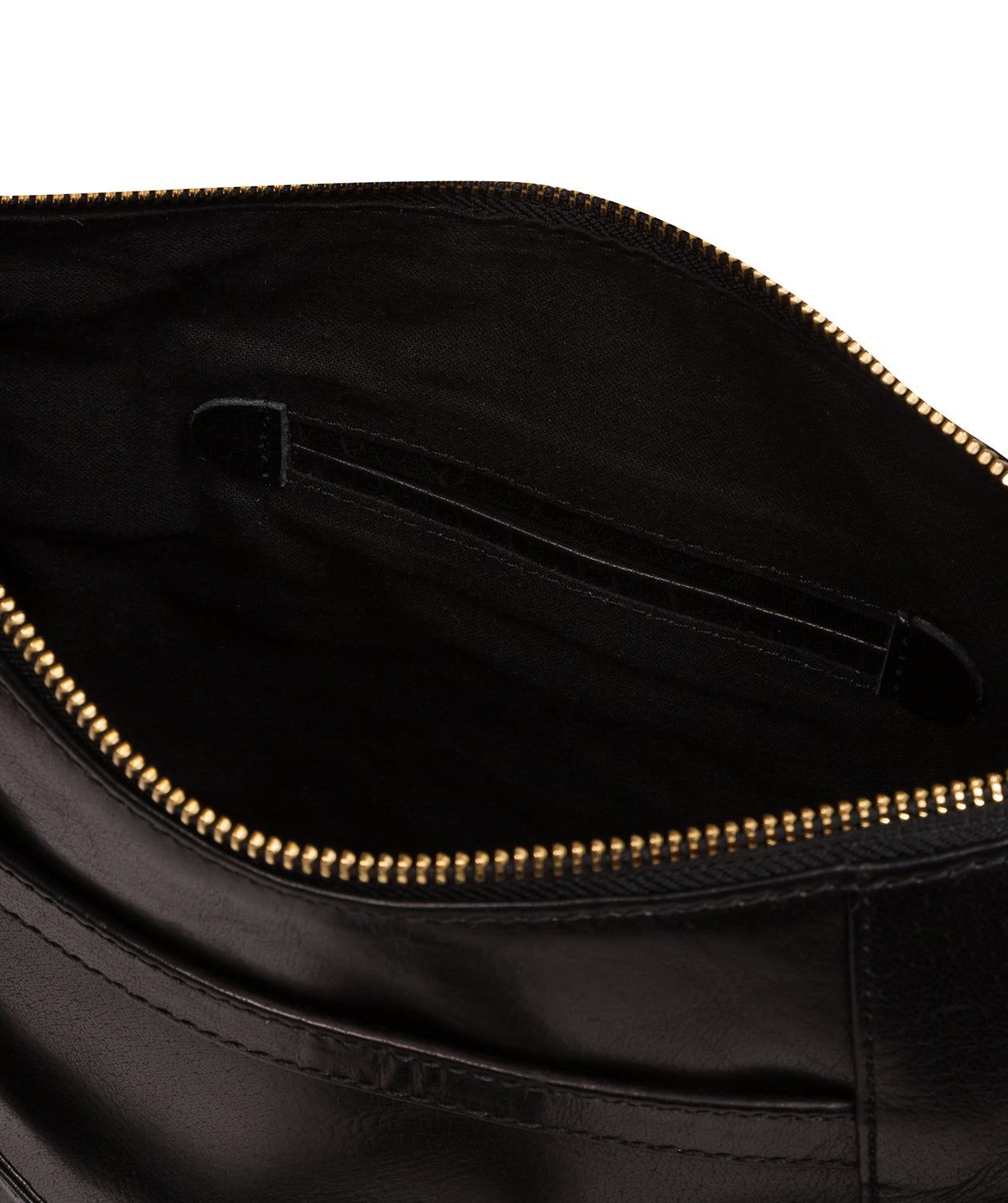 Conkca Signature Collection Bags: 'Merrill' Black Leather Cross Body Bag