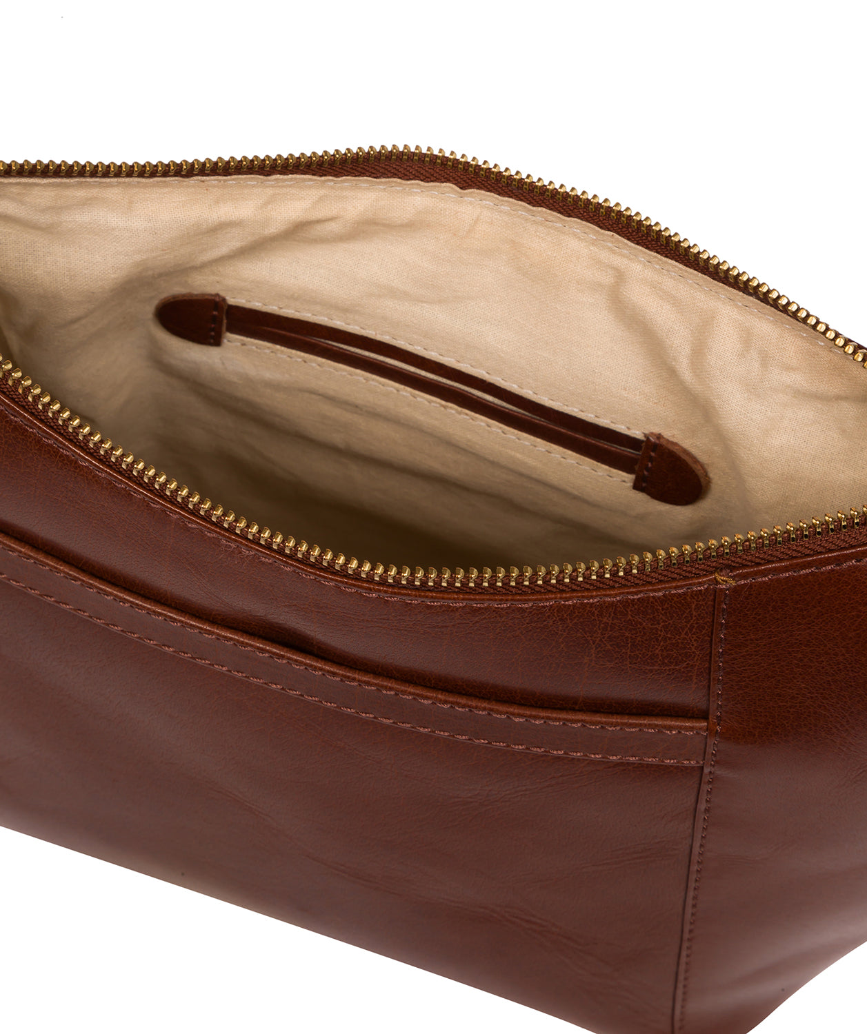 Conkca Signature Collection Bags: 'Merrill' Conker Brown Leather Cross Body Bag