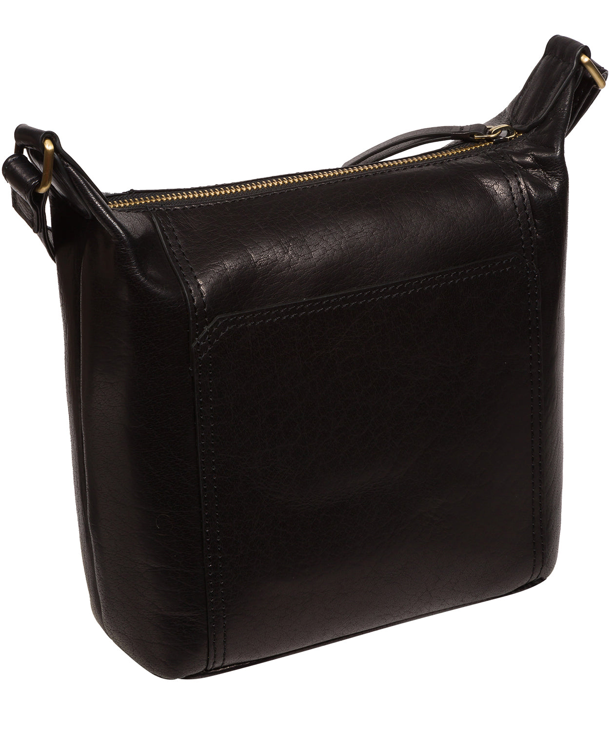 Conkca Signature Collection Bags: 'Kiki' Black Leather Shoulder Bag