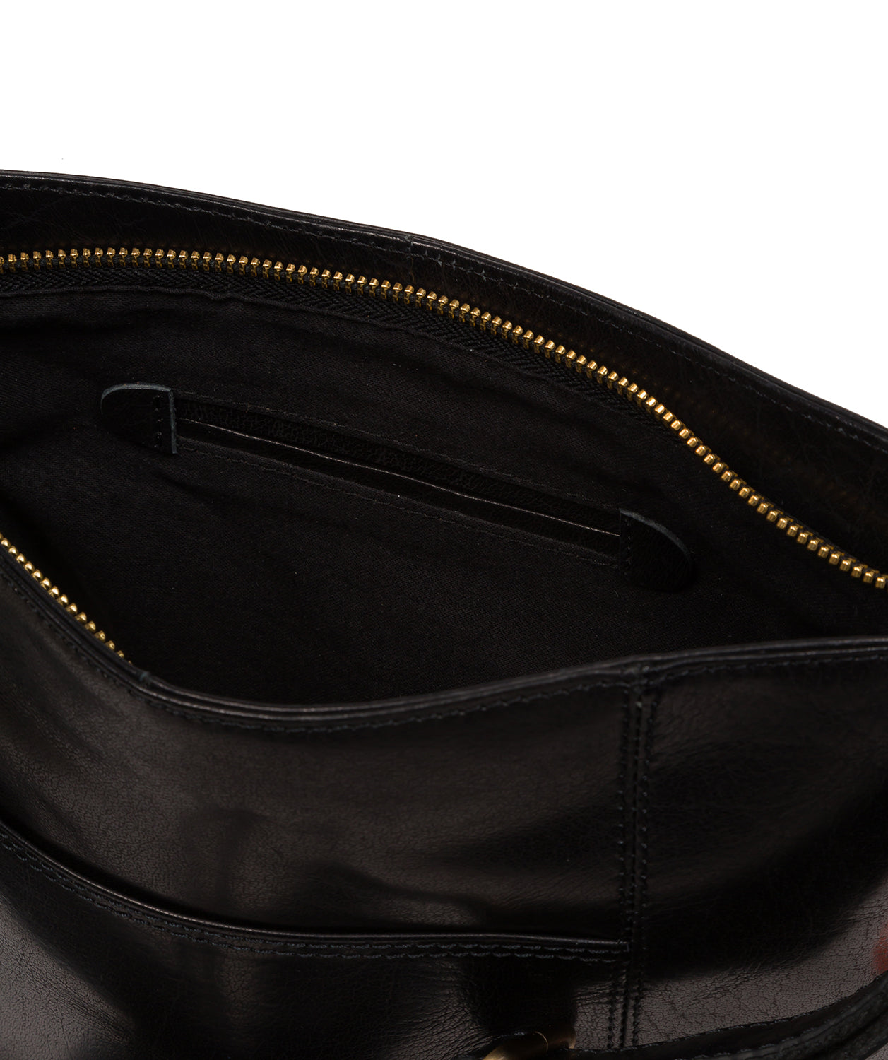 Conkca Signature Collection Bags: 'Liberty' Black Leather Shoulder Bag