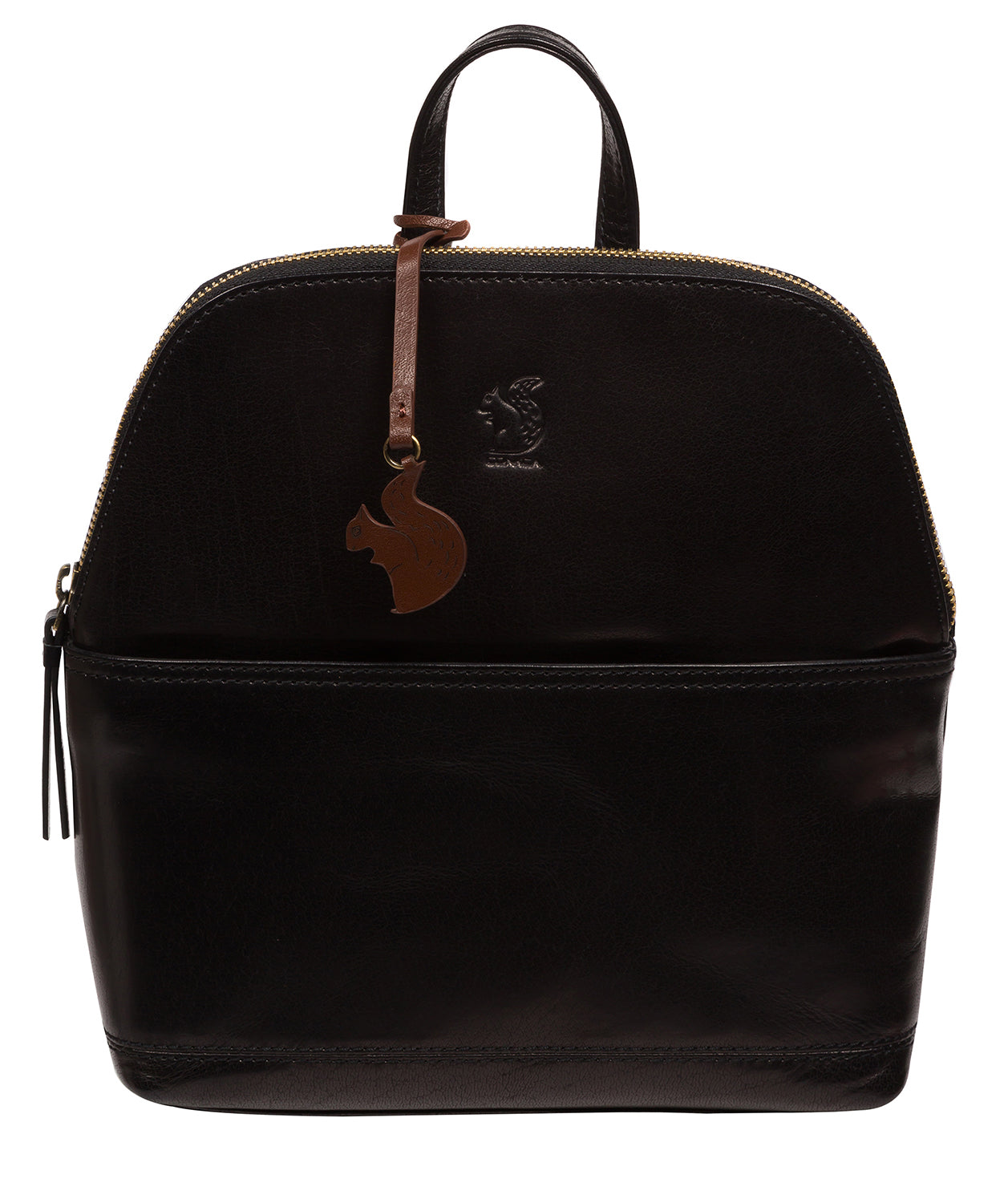 Conkca Signature Collection Bags: 'Hollis' Black Leather Backpack