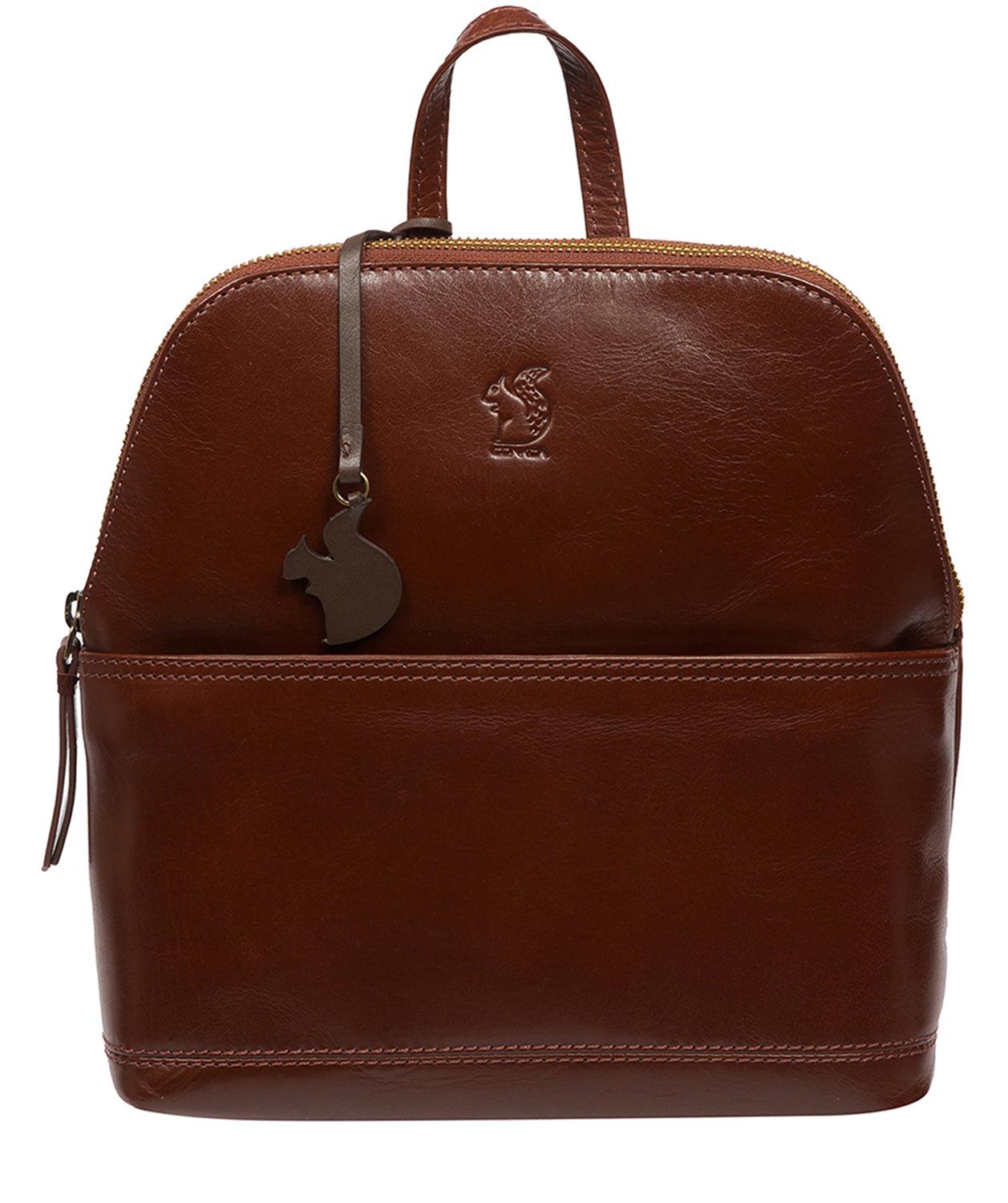 Conkca Signature Collection Bags: 'Hollis' Conker Brown Leather Backpack