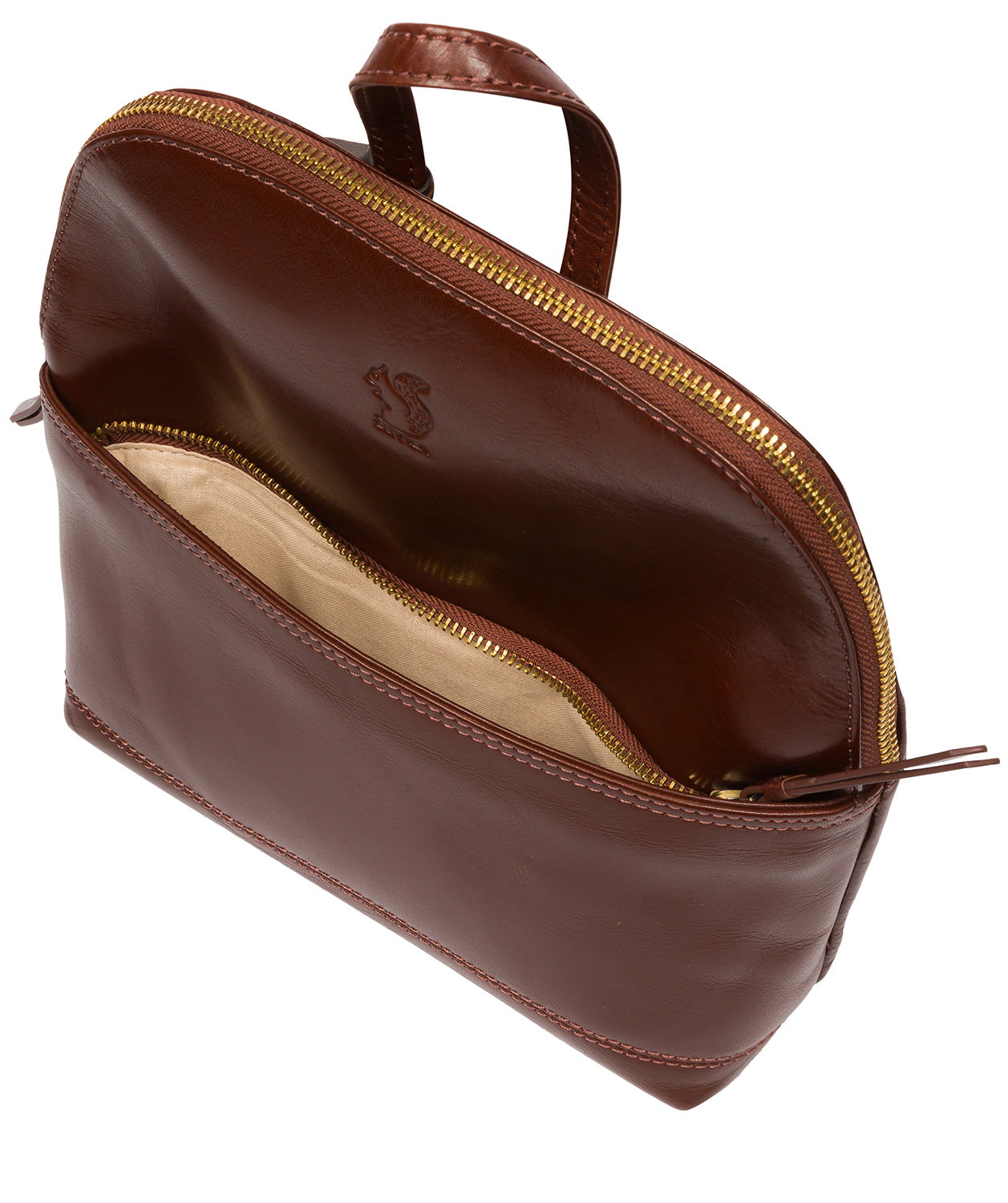 'Hollis' Conker Brown Leather Backpack