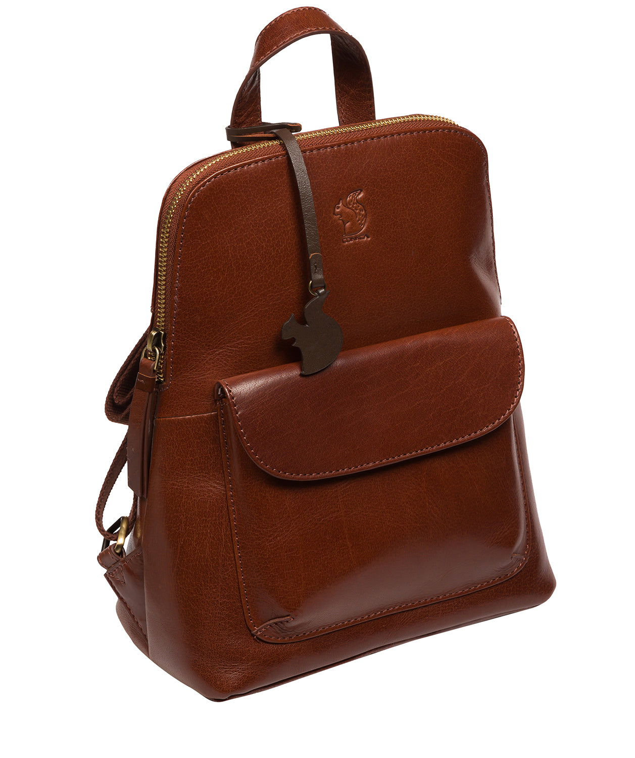 Conkca Signature Collection #product-type#: 'Kerrie' Conker Brown Leather Backpack