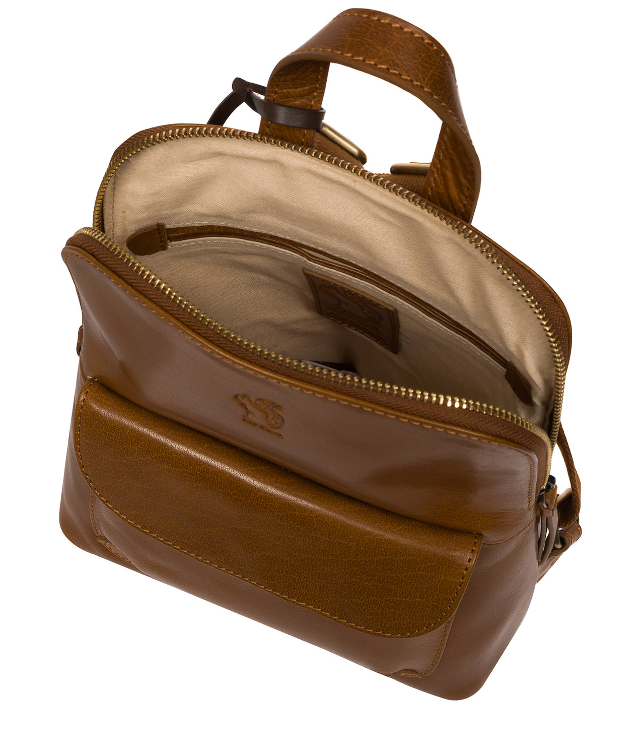 Conkca Signature Collection #product-type#: 'Kerrie' Dark Tan Leather Backpack