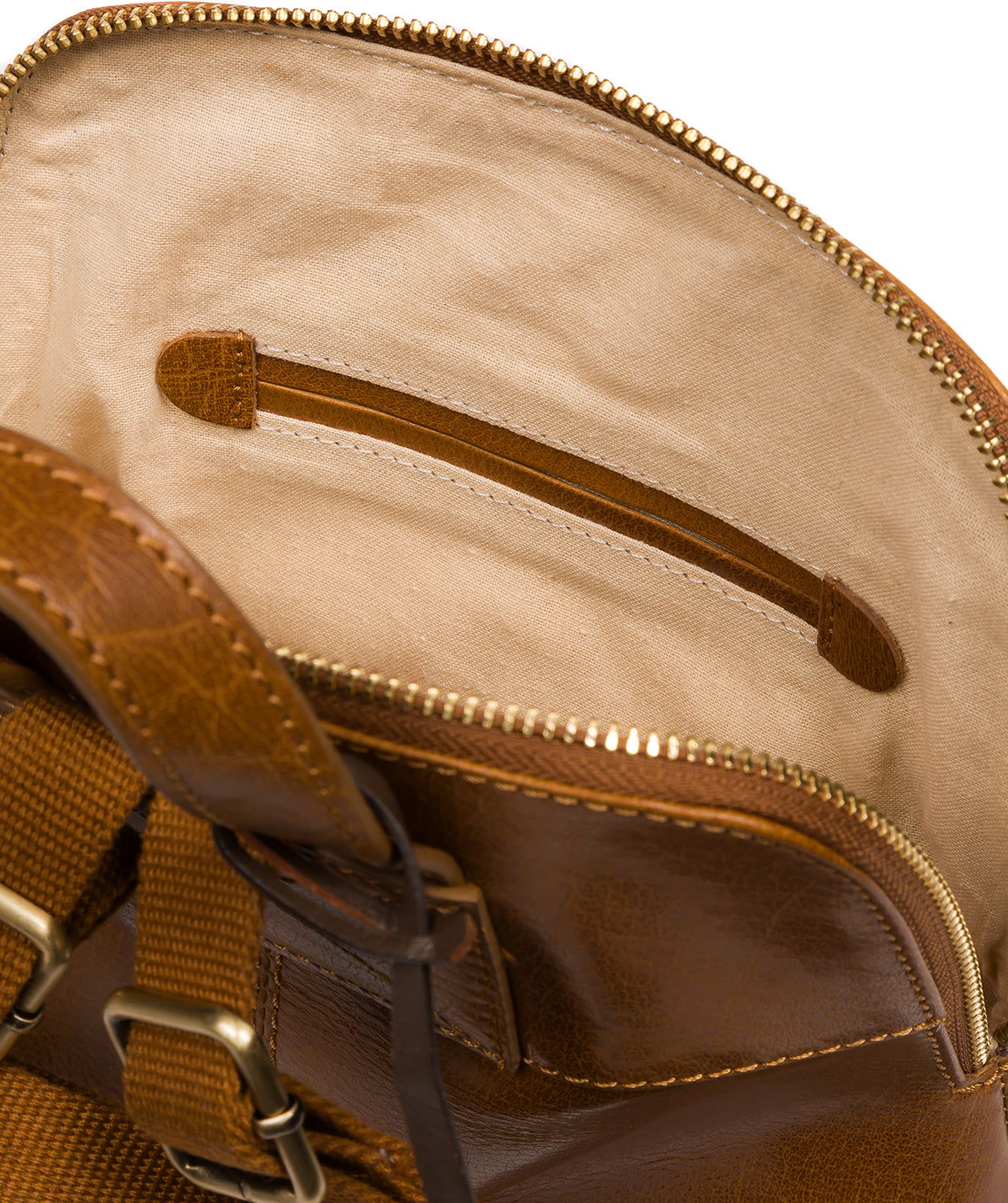 Conkca Signature Collection #product-type#: 'Kerrie' Dark Tan Leather Backpack