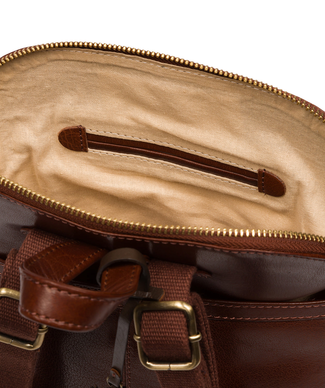 Conkca Signature Collection Bags: 'Amora' Conker Brown Leather Backpack