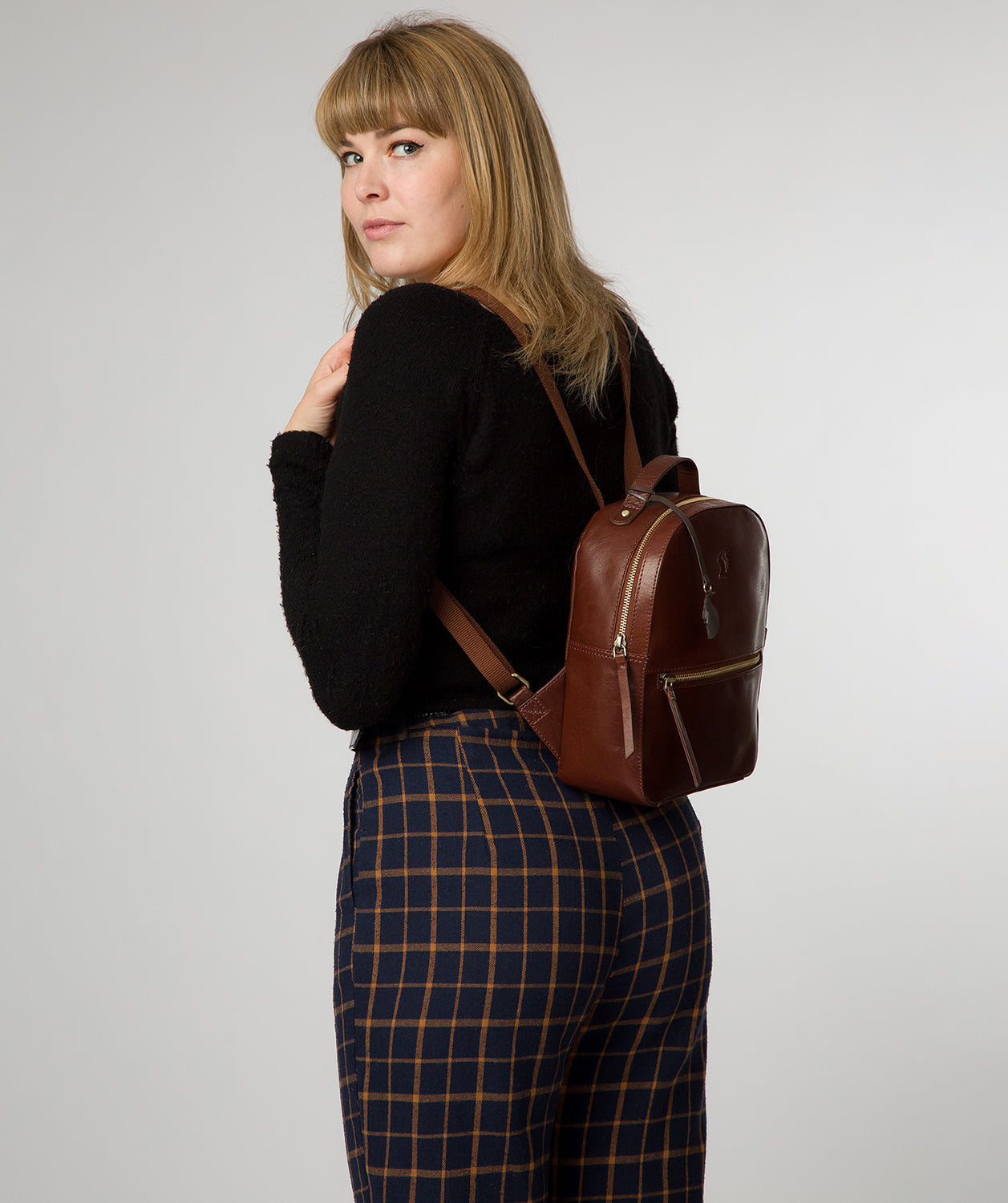 'Dream' Conker Brown Leather Backpack