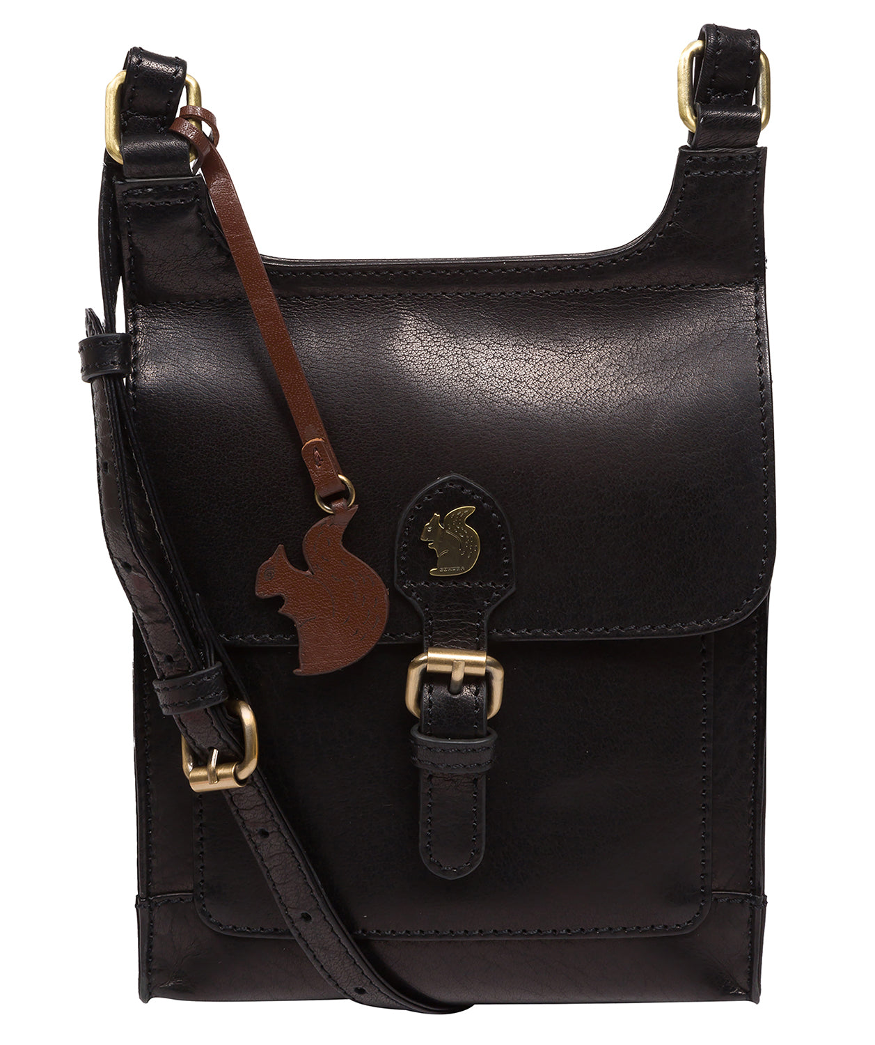 'Bryony' Black Leather Cross Body Bag