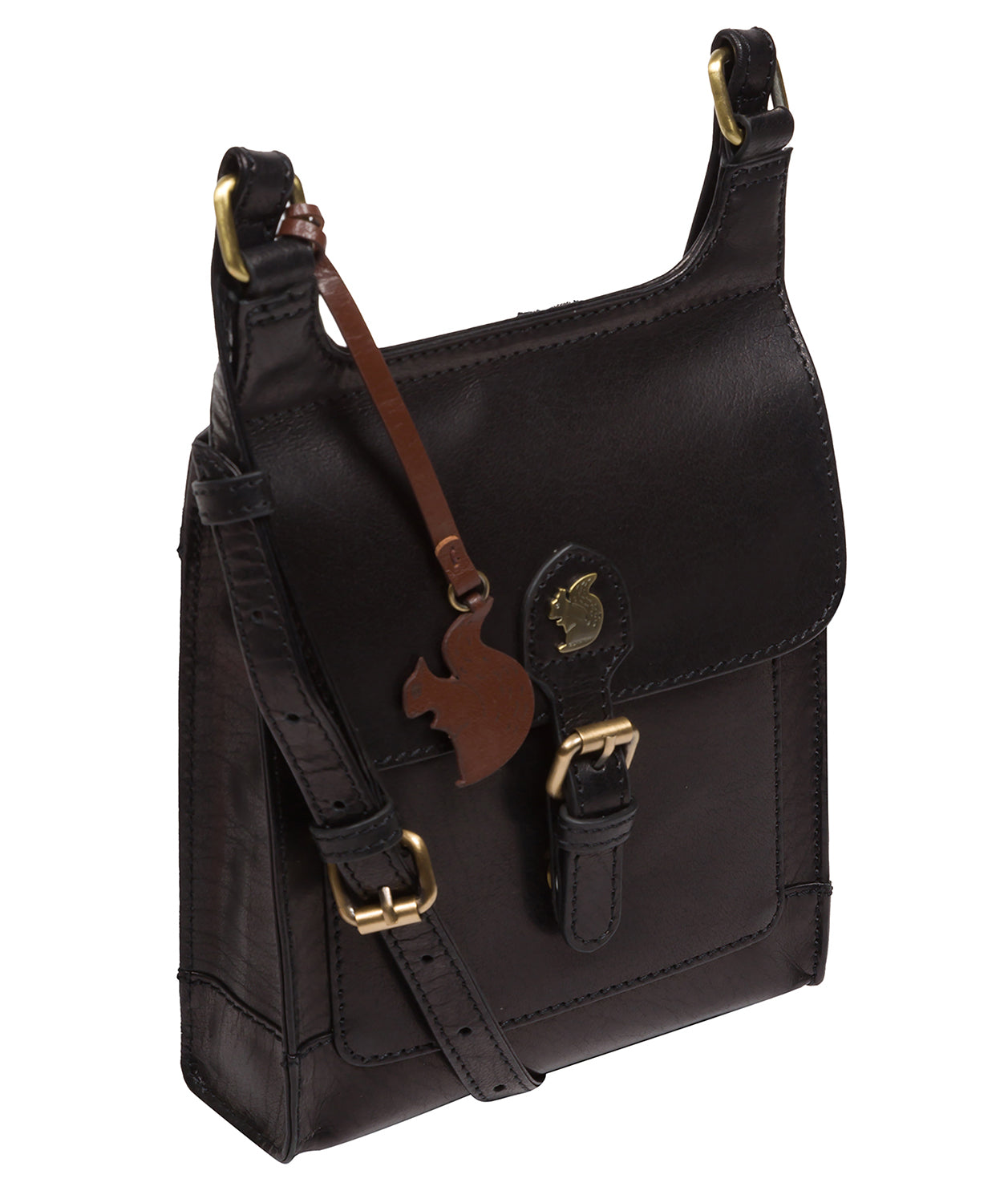 'Bryony' Black Leather Cross Body Bag