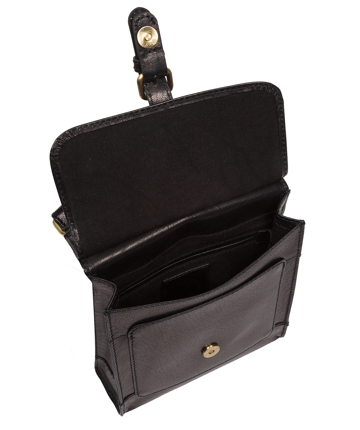 'Bryony' Black Leather Cross Body Bag