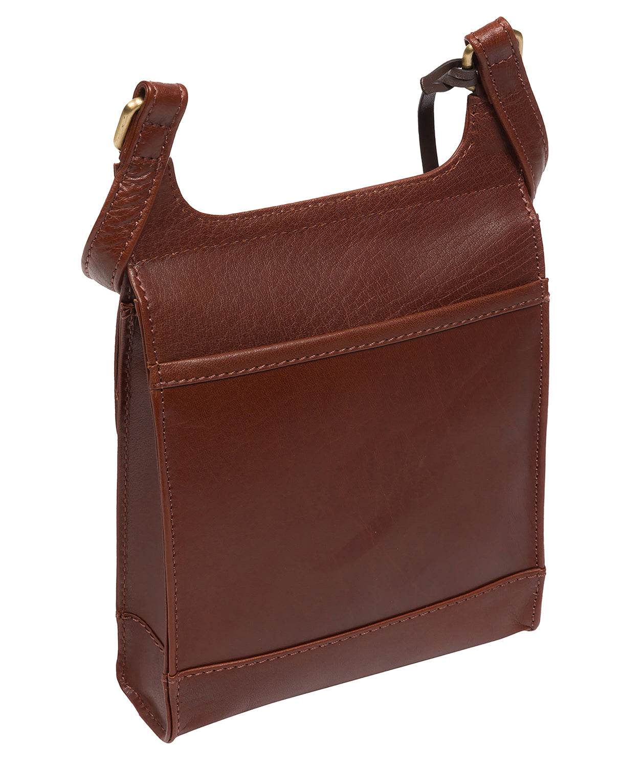 'Bryony' Conker Brown Leather Cross Body Bag