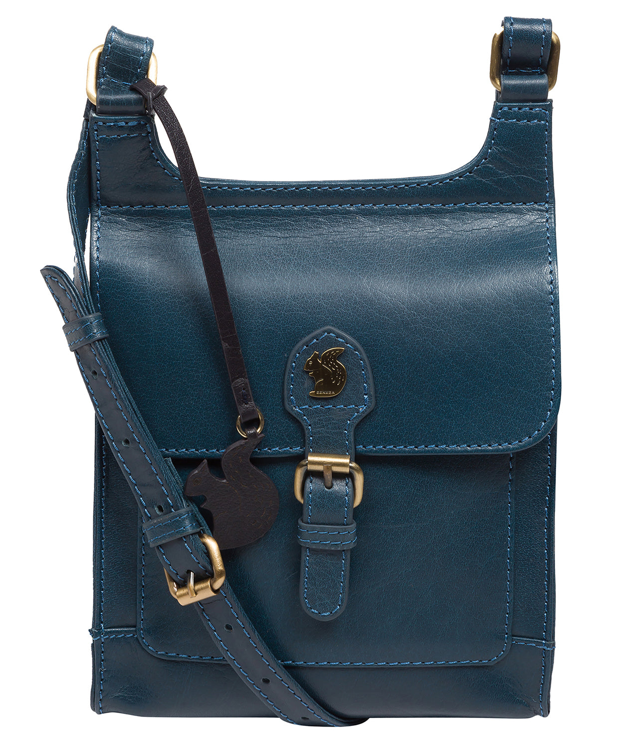 'Bryony' Snorkel Blue Leather Cross Body Bag