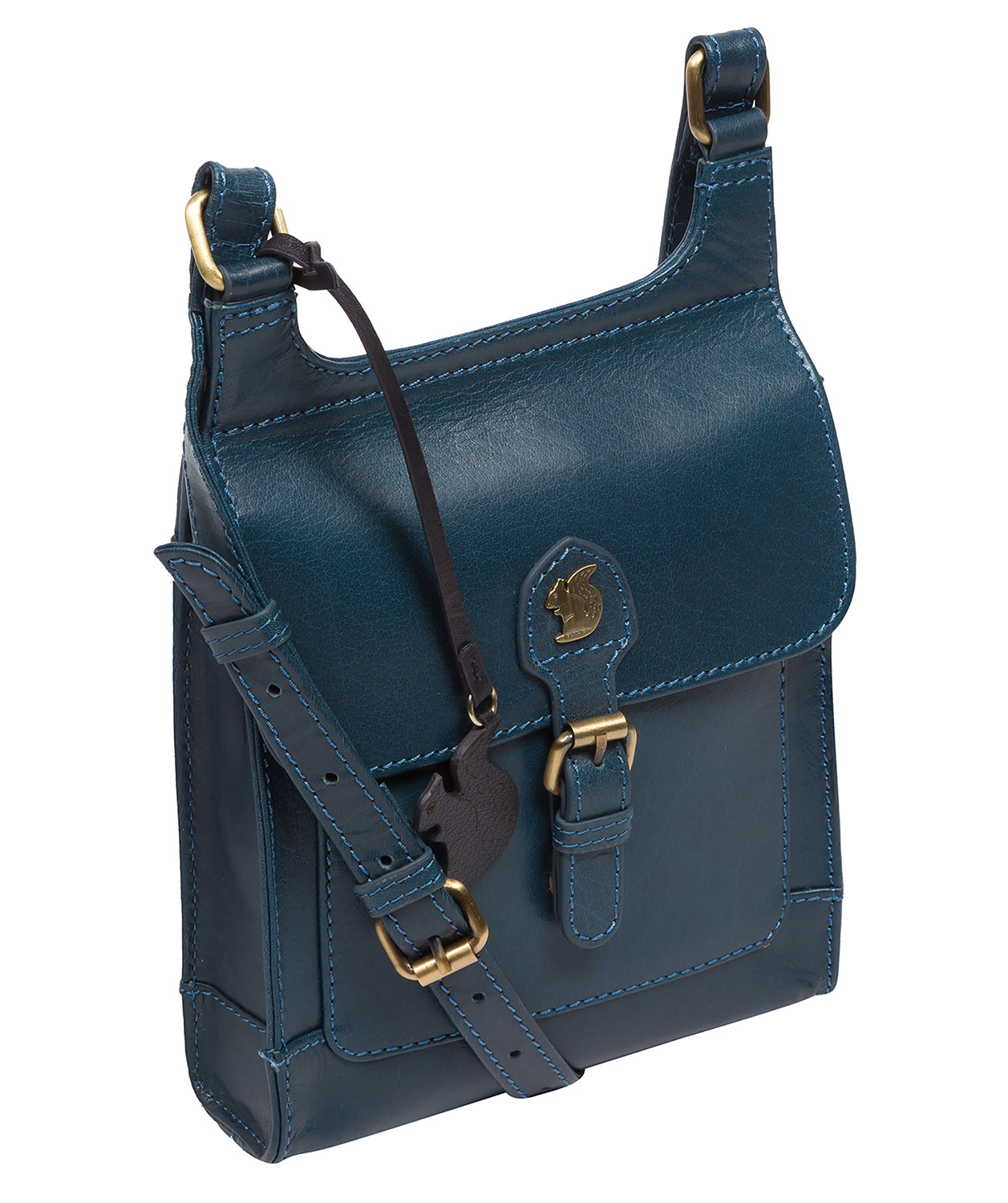 'Bryony' Snorkel Blue Leather Cross Body Bag