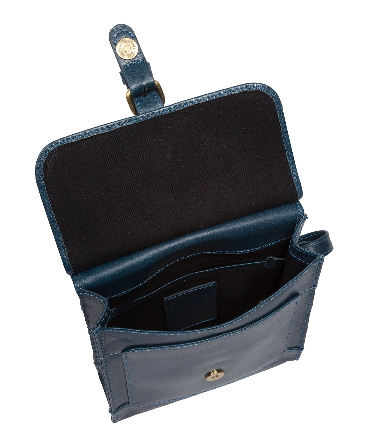 'Bryony' Snorkel Blue Leather Cross Body Bag