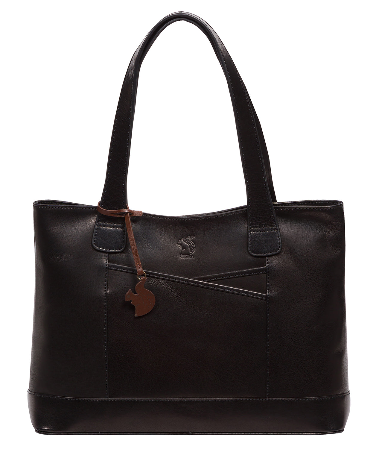 'Bay' Black Leather Tote Bag