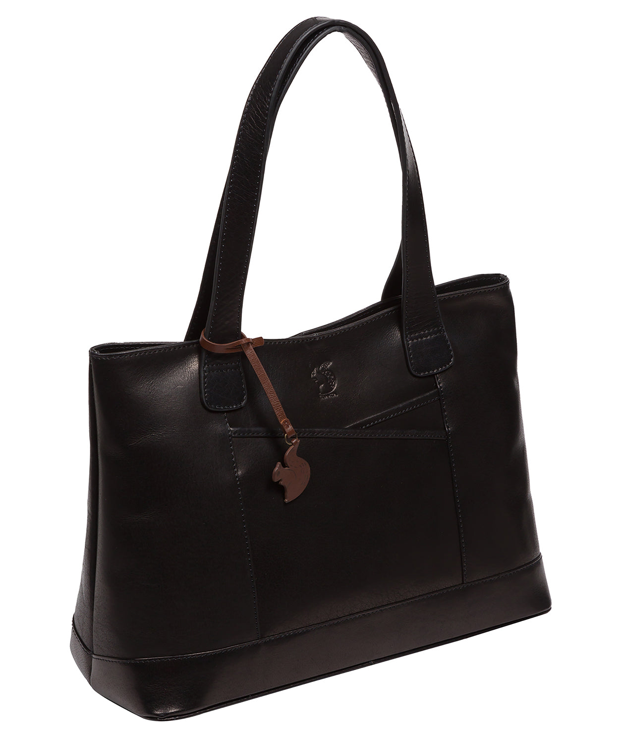 'Bay' Black Leather Tote Bag