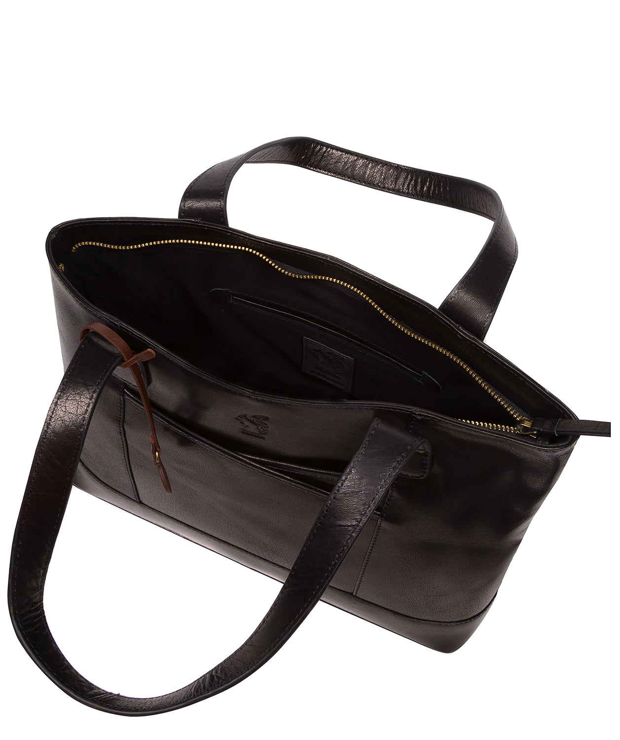 'Bay' Black Leather Tote Bag