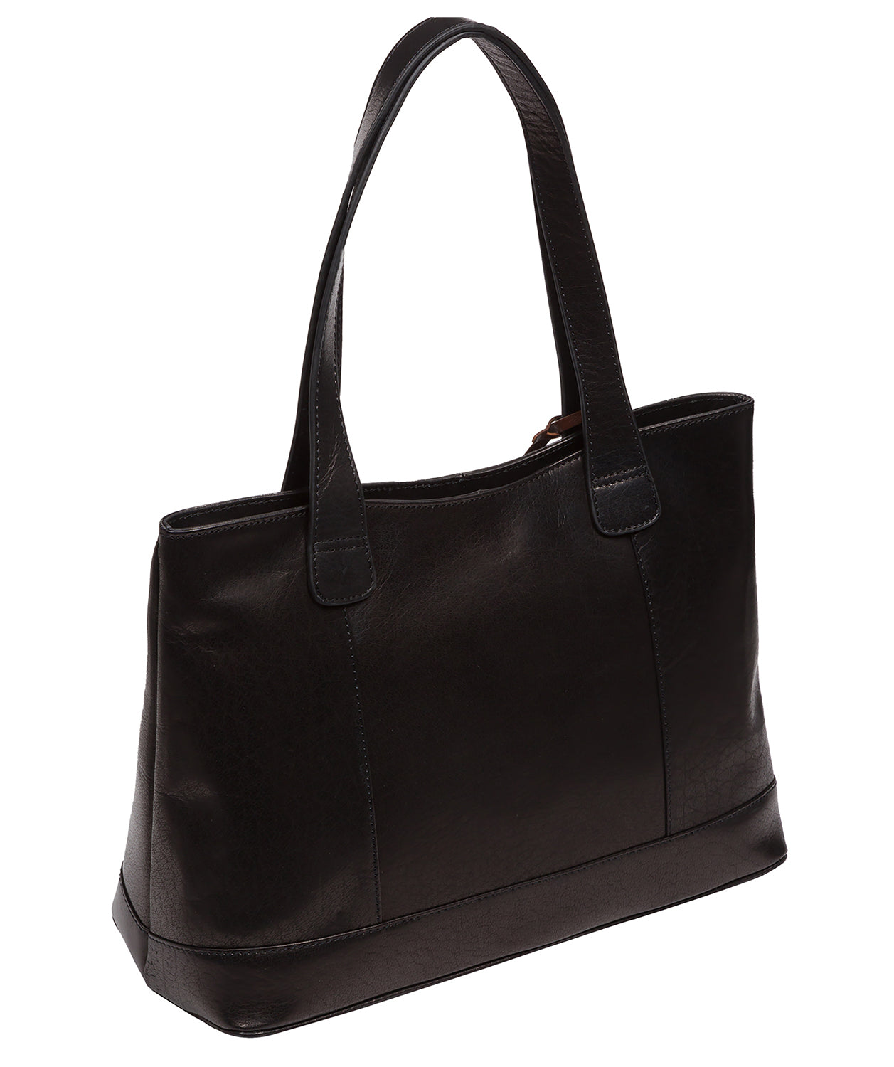 'Bay' Black Leather Tote Bag