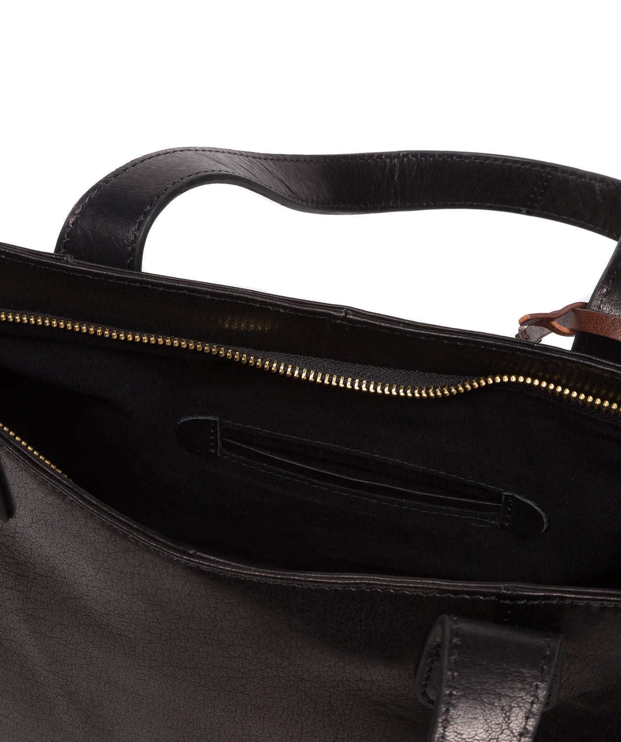 'Bay' Black Leather Tote Bag