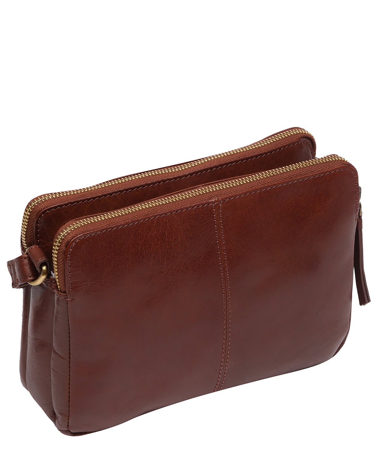 'Ember' Conker Brown Leather Cross Body Bag