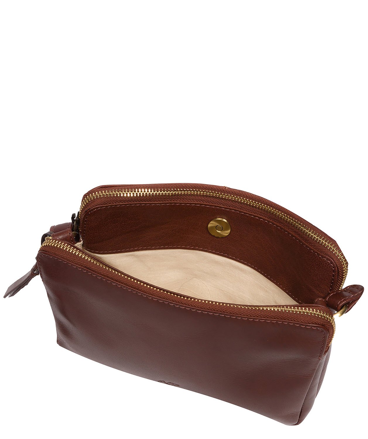 'Ember' Conker Brown Leather Cross Body Bag