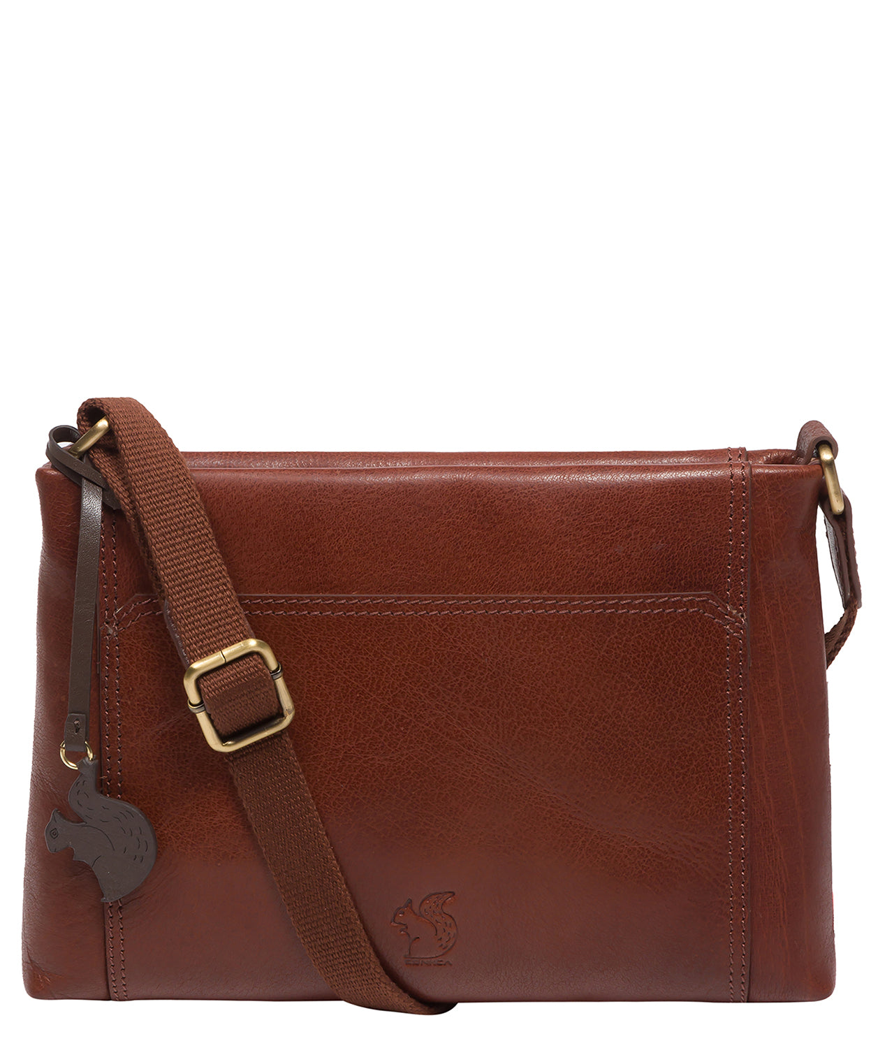 'Blossom' Conker Brown Leather Cross Body Bag