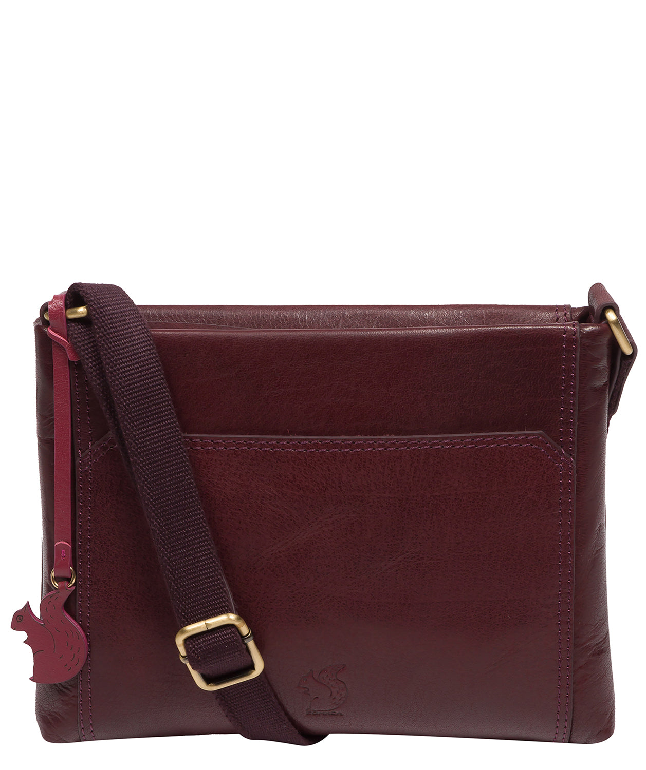 'Blossom' Plum Leather Cross Body Bag