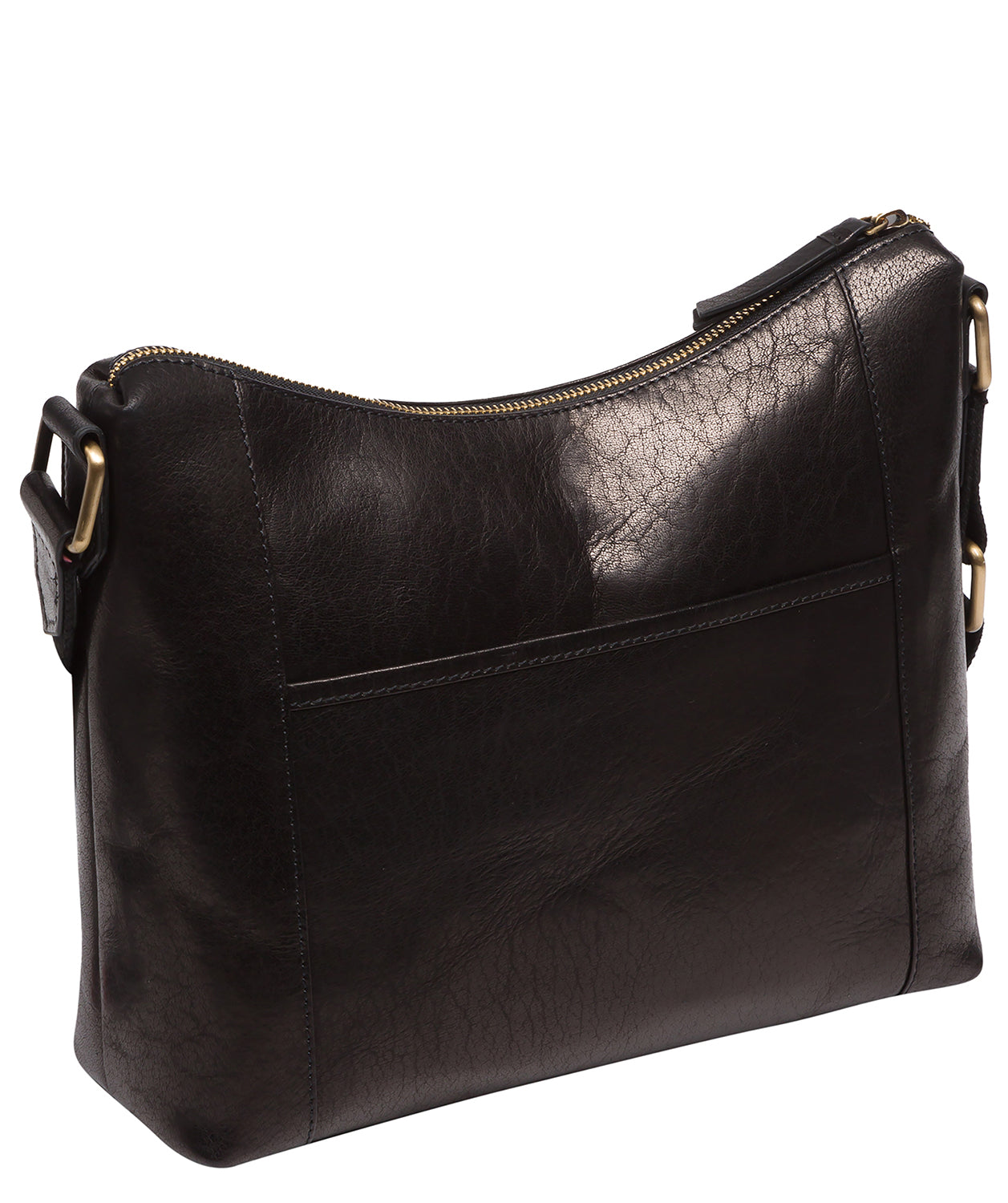 'Aimee' Black Leather Shoulder Bag