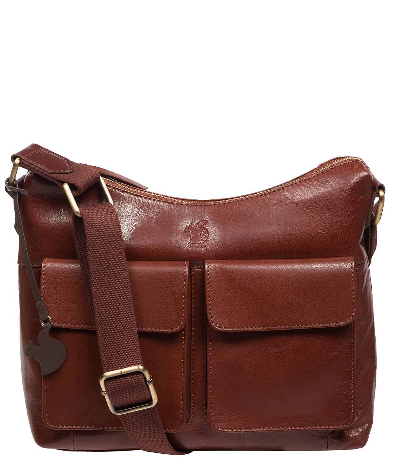 'Aimee' Conker Brown Leather Shoulder Bag