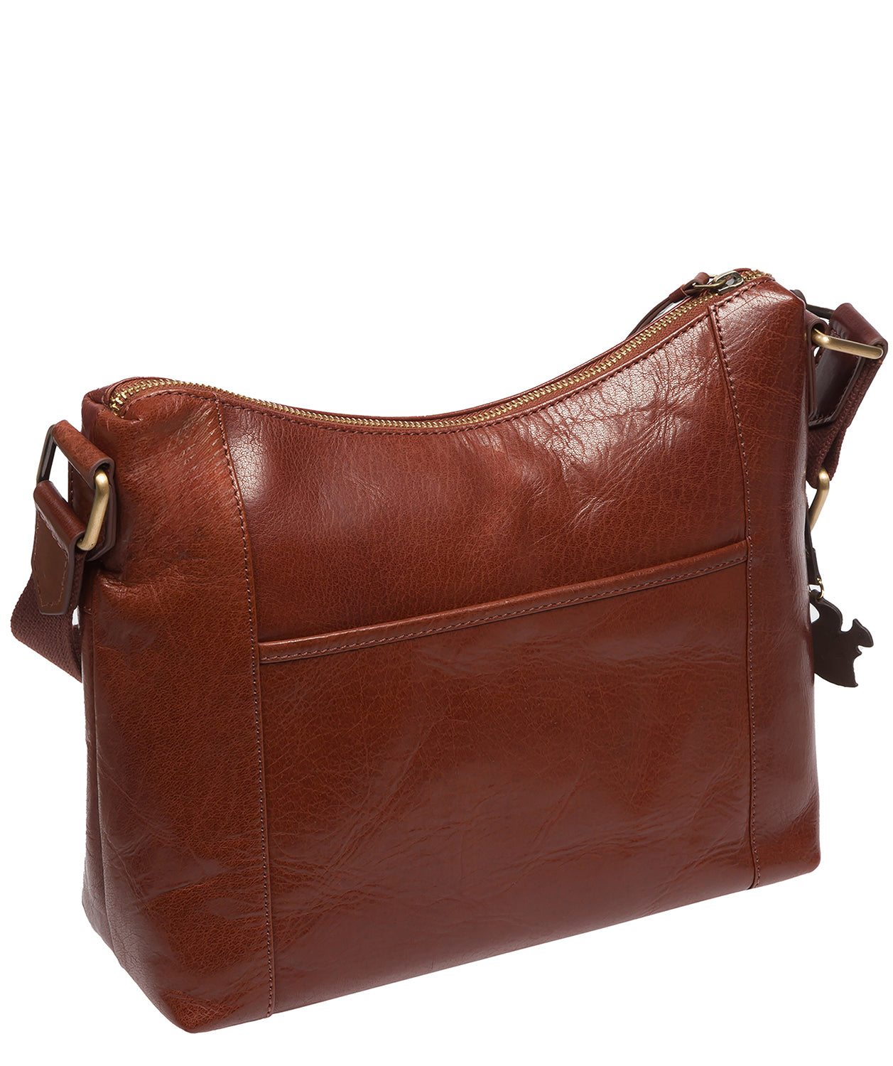 'Aimee' Conker Brown Leather Shoulder Bag